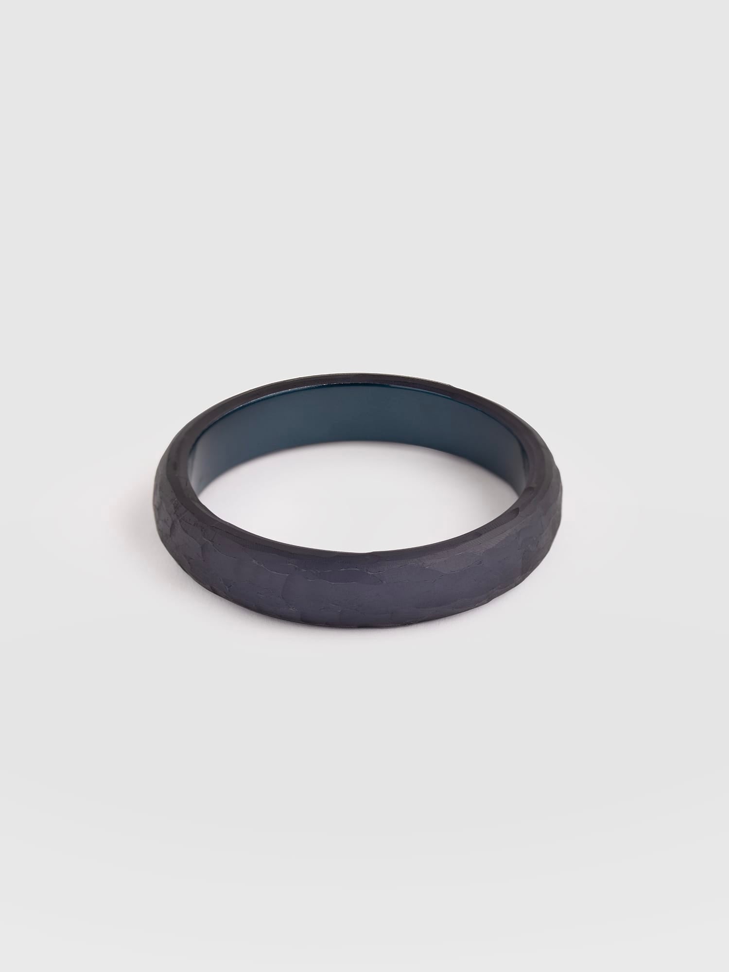 Hammered Bangle - Navy - Women's Jewellerys | Saint and Sofia® UK