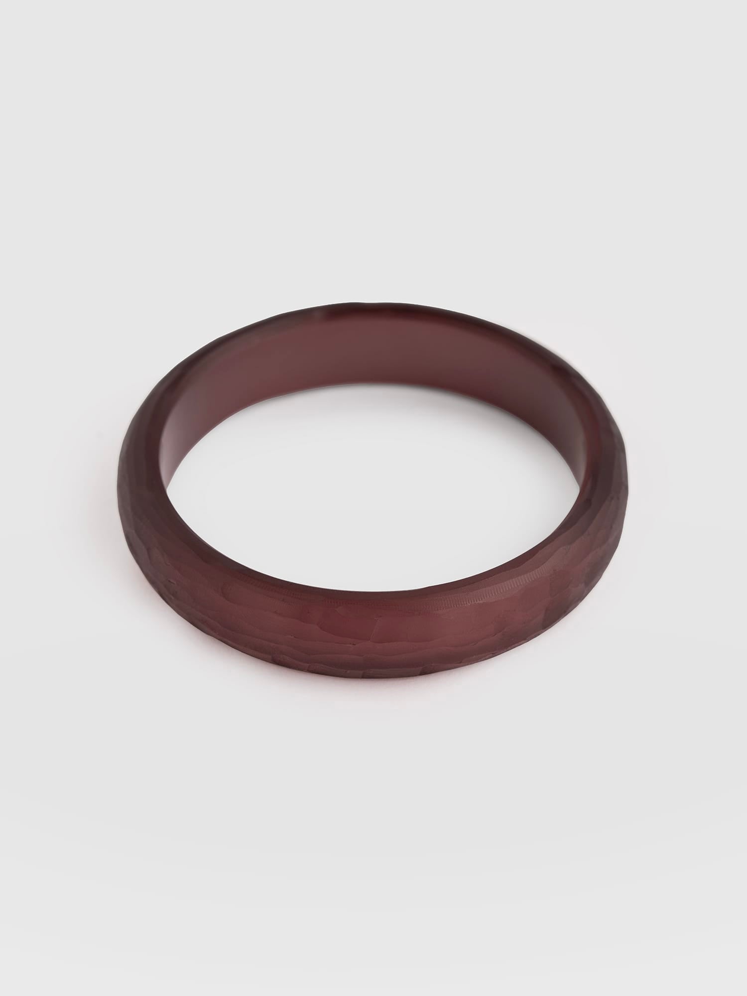 Hammered Bangle - Wine Red