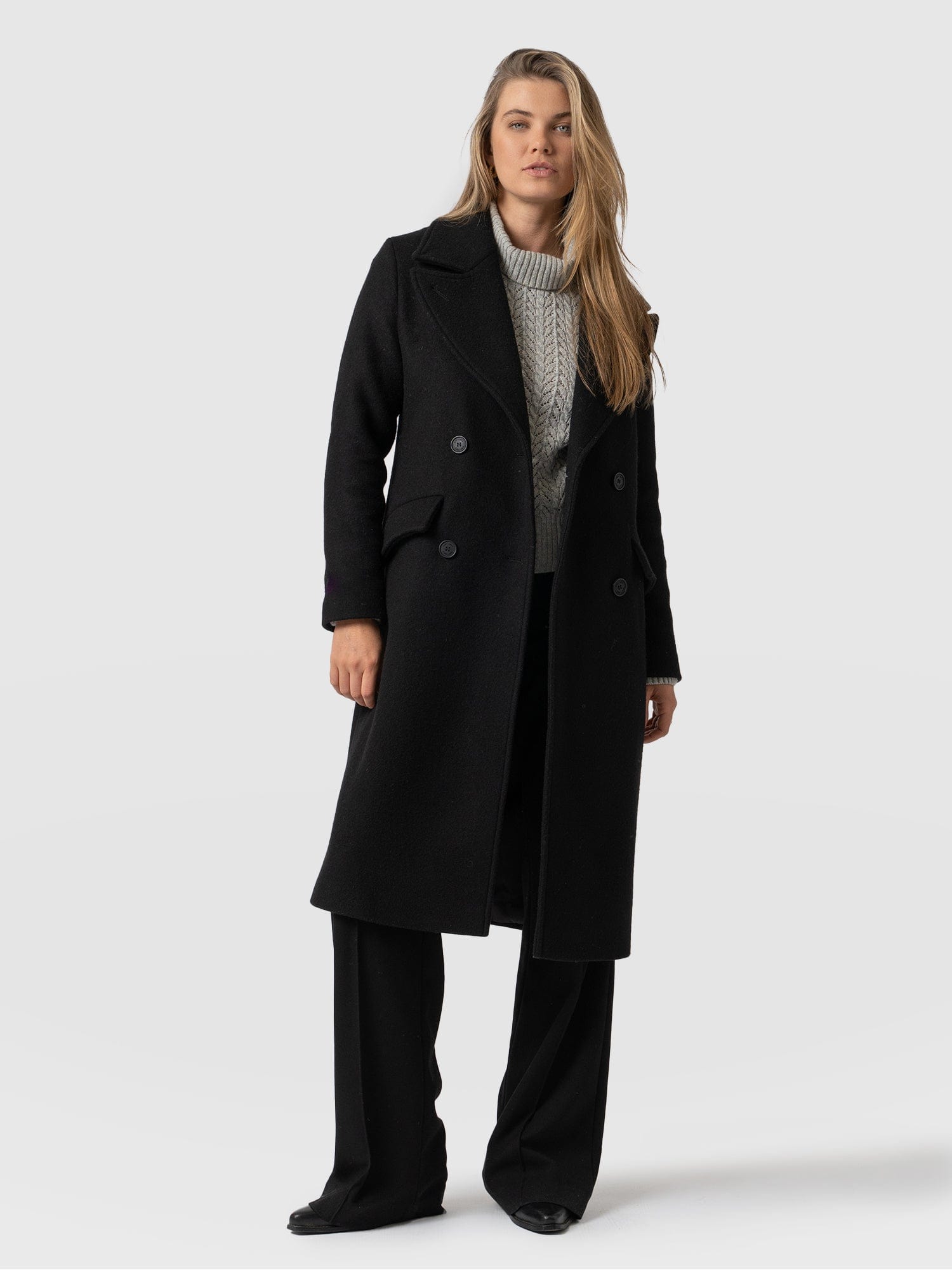 Hampton Coat Black - Women's Coats | Saint + Sofia® UK
