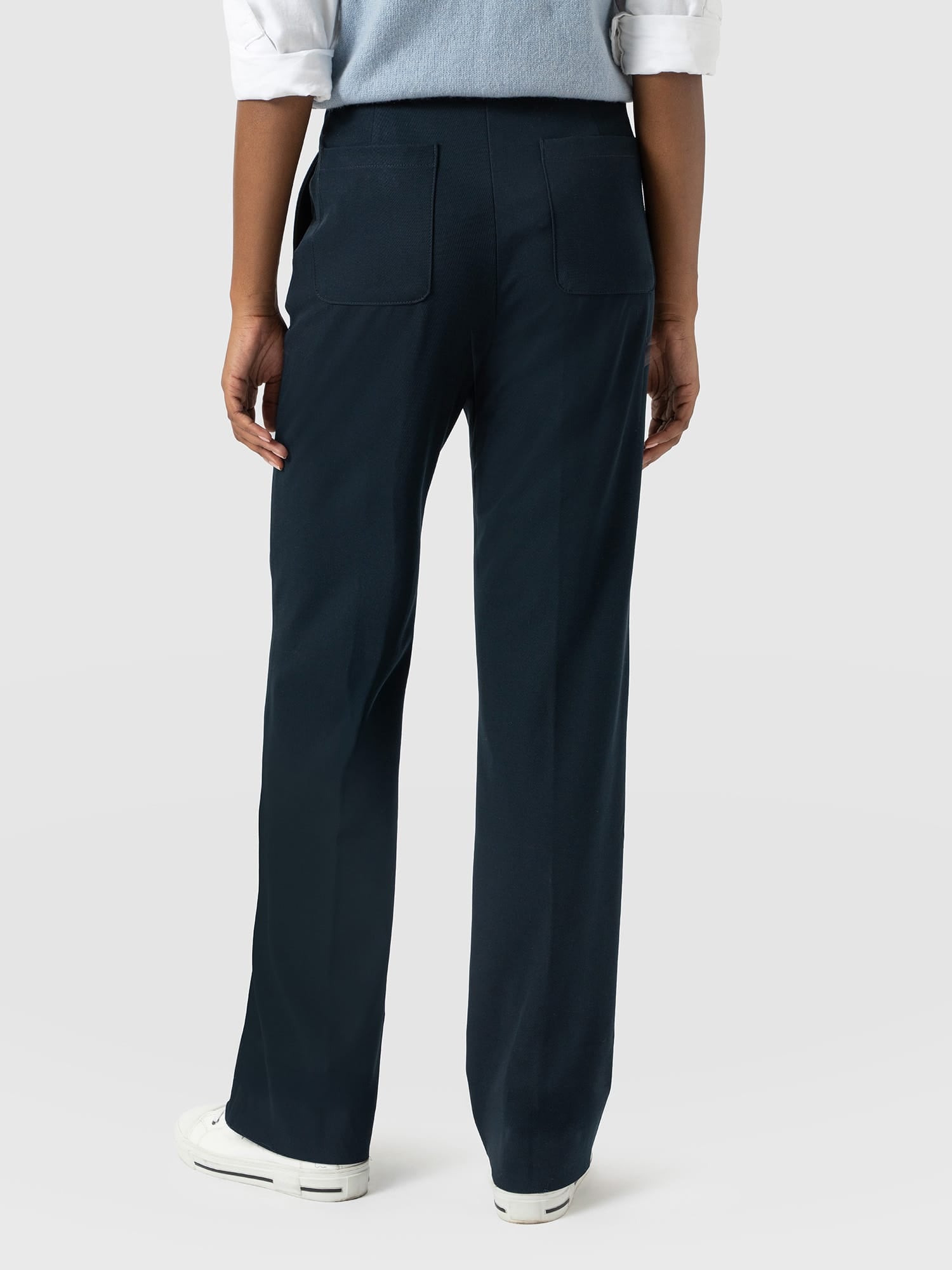 Harlow Straight Leg Pant - Navy - Women's Trousers | Saint and Sofia® UK