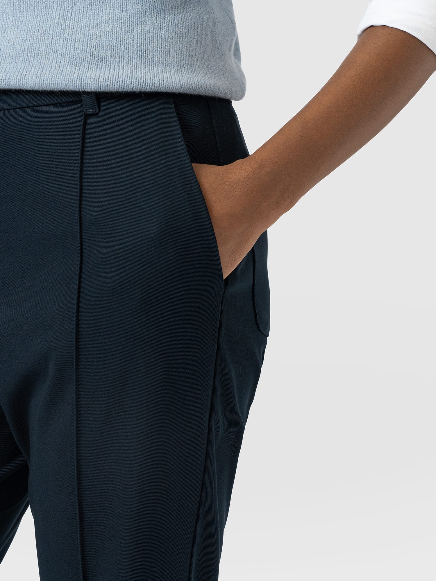 Harlow Straight Leg Pant - Navy - Women's Trousers | Saint and Sofia® UK