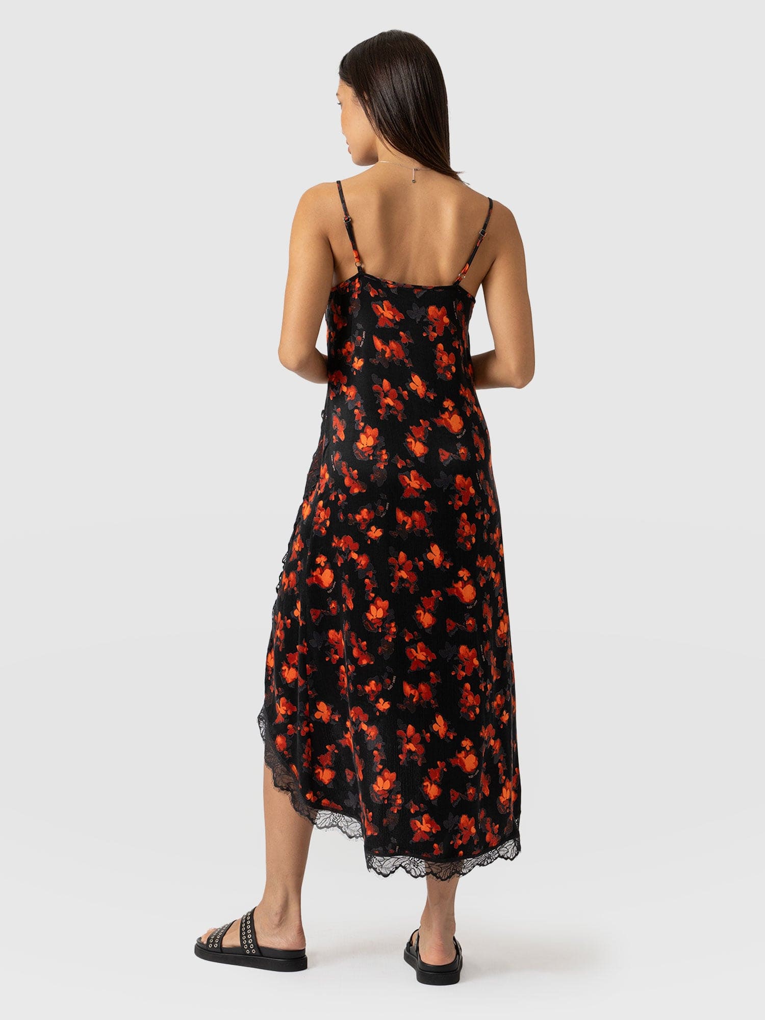 Harper Lace Cami Dress Red Aurora - Women's Dresses | Saint + Sofia® UK