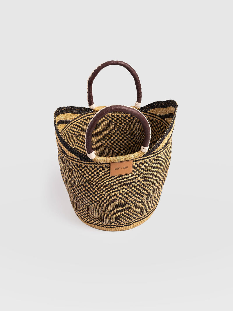Heidi Large Basket Bag - Navy