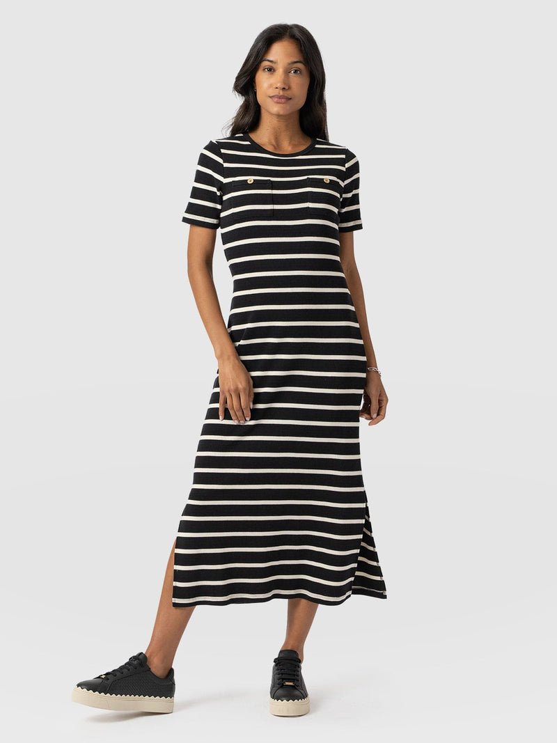 Helena T-Shirt Dress Stripe - Women's Dresses | Saint + Sofia® UK