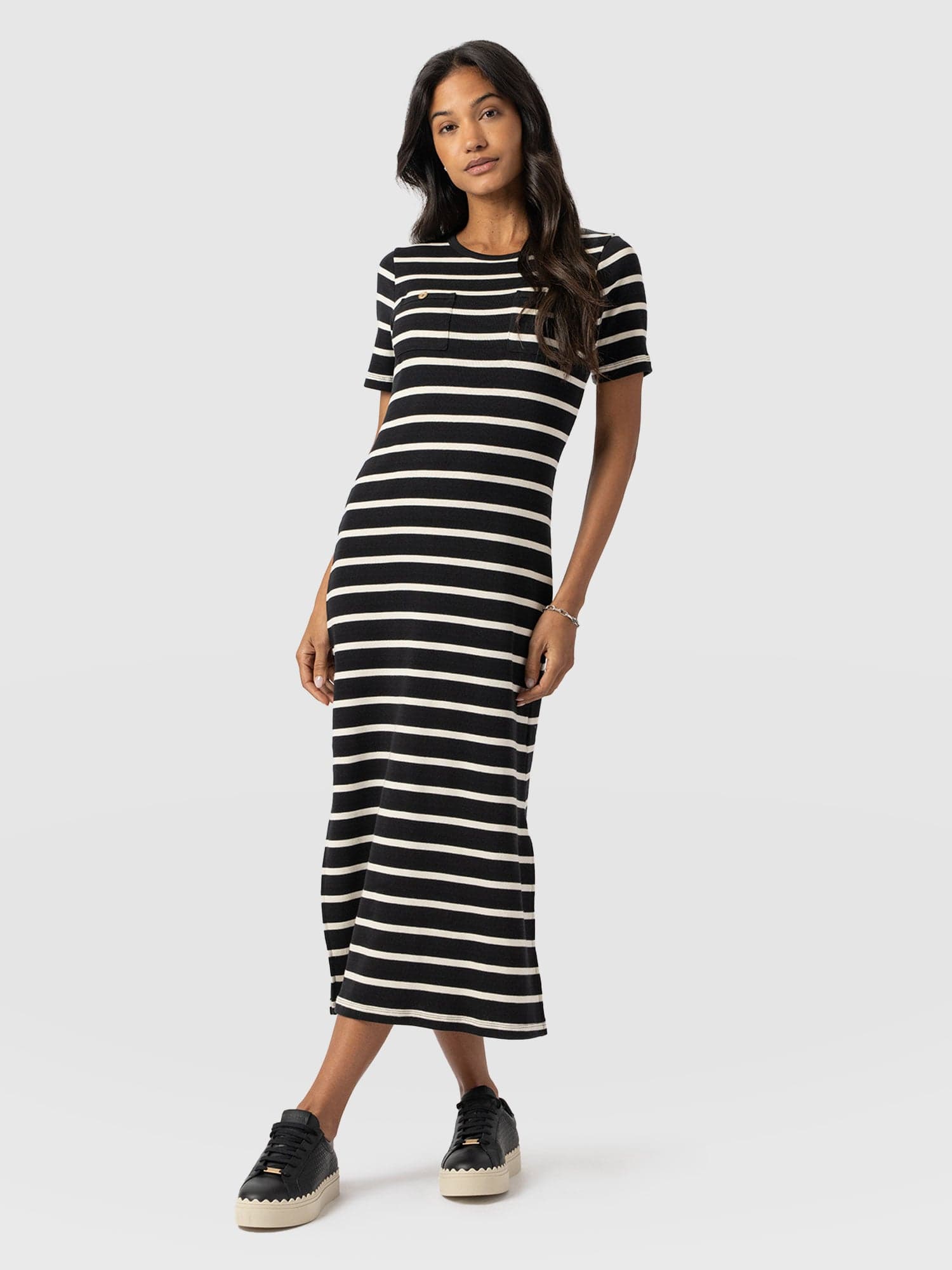 Helena T-Shirt Dress Stripe - Women's Dresses | Saint + Sofia® UK