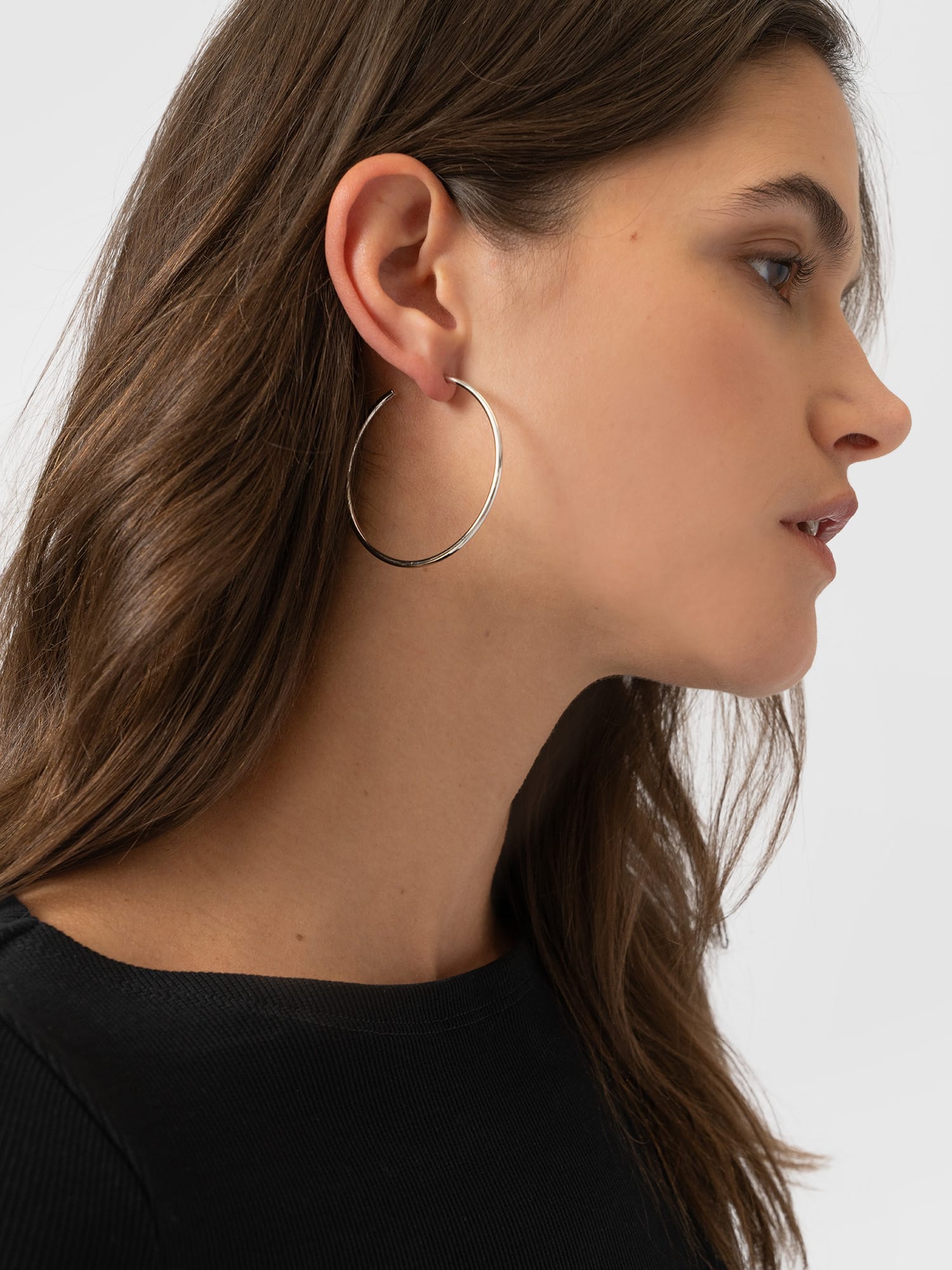 Hoop Large Earrings - Silver