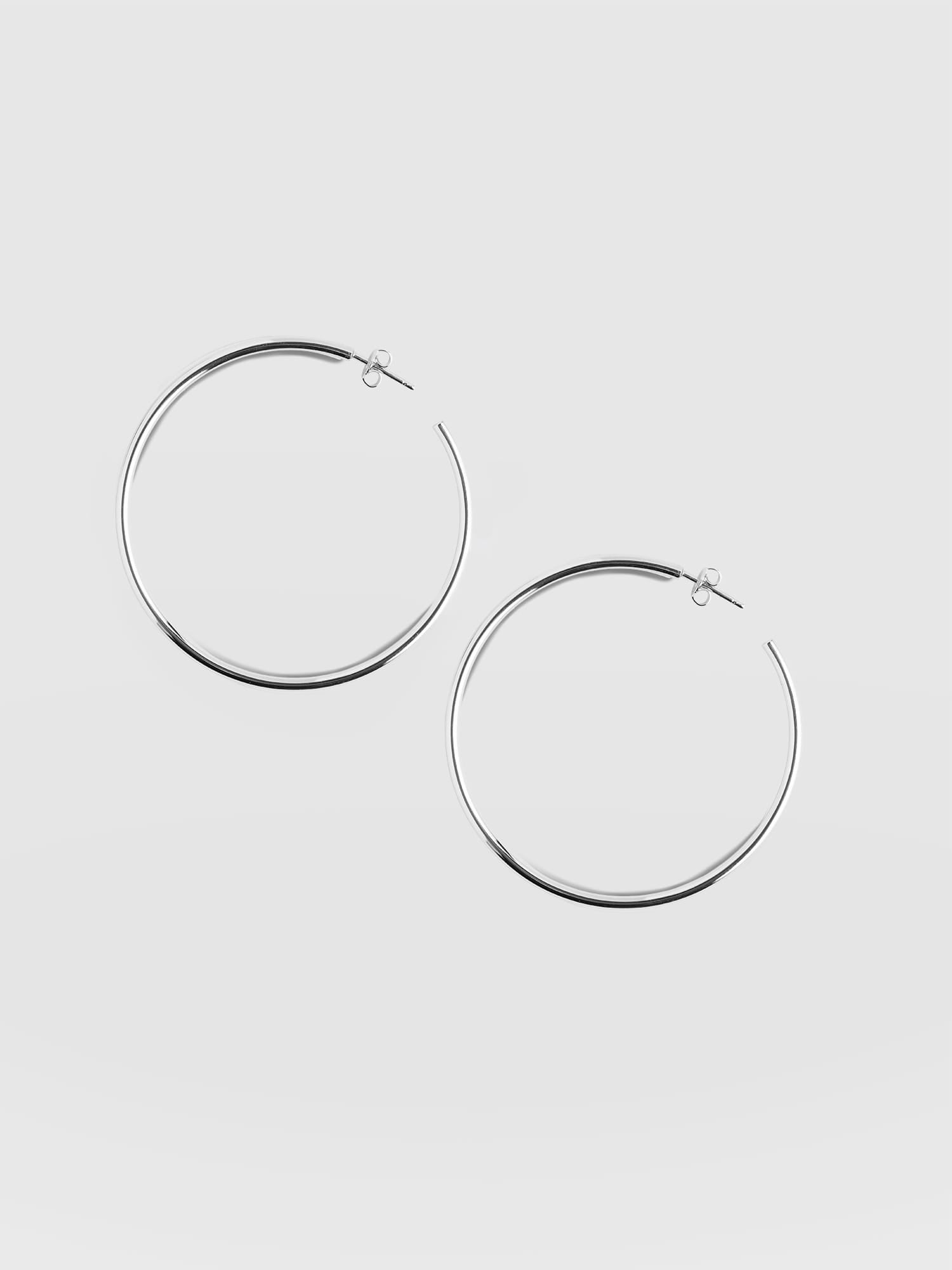 Hoop Large Earrings - Silver