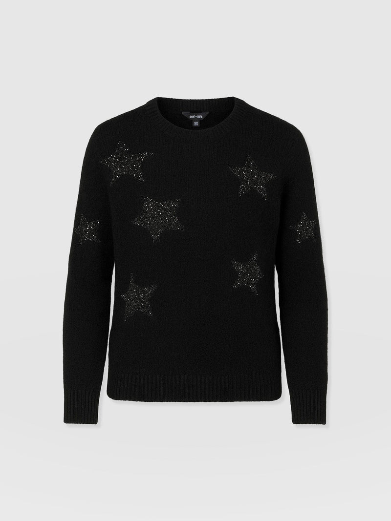 Indy Star Jumper - Black - Women's Jumpers | Saint + Sofia® UK