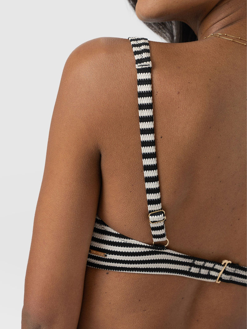 Jesse Twist Front Bikini Top - Stripe - Women's Swimwear | Saint + Sofia® UK