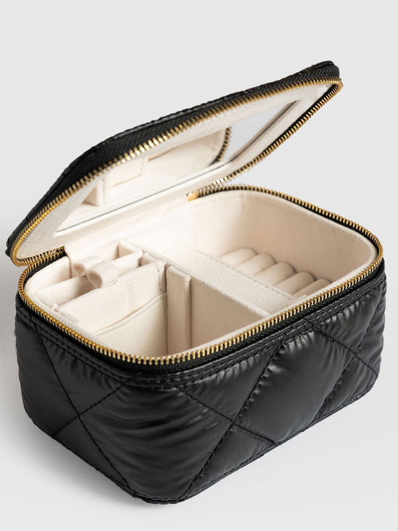 Jewellery Case Black - Women's Travel Accessories | Saint + Sofia® UK