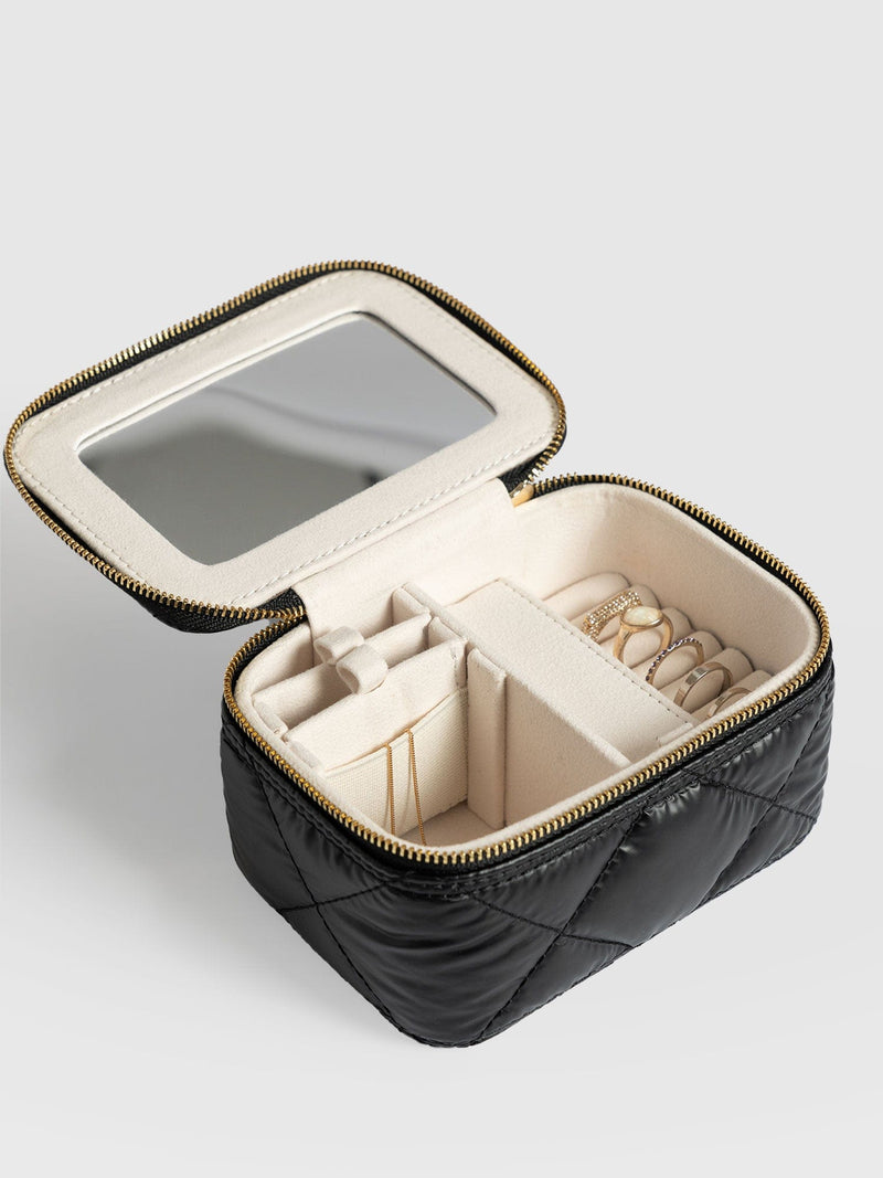 Jewellery Case Black - Women's Travel Accessories | Saint + Sofia® UK