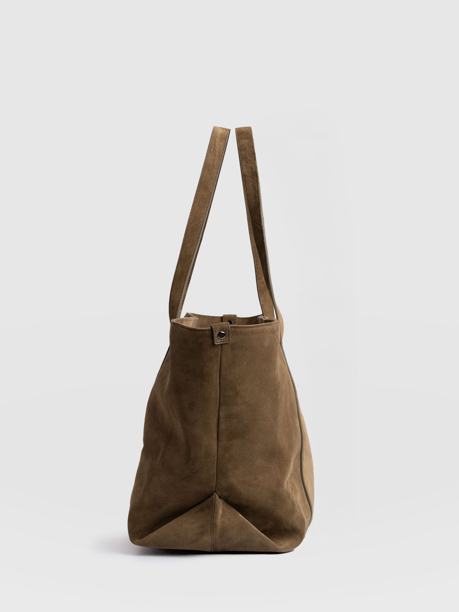 Kara Shopper Bag Khaki Suede - Women's Bags | Saint + Sofia® UK