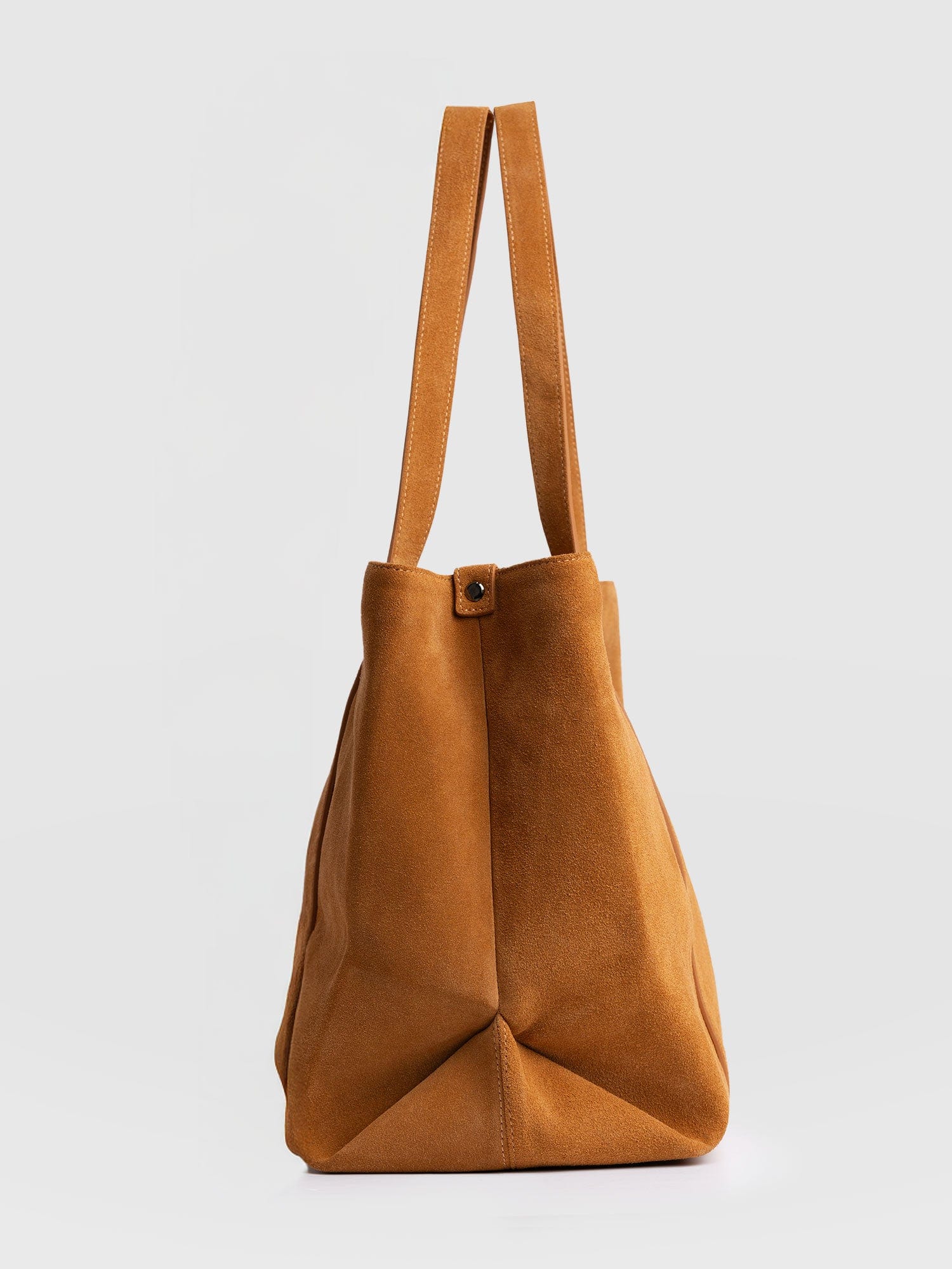 Kara Shopper Bag Tan Suede - Women's Bags | Saint + Sofia® UK