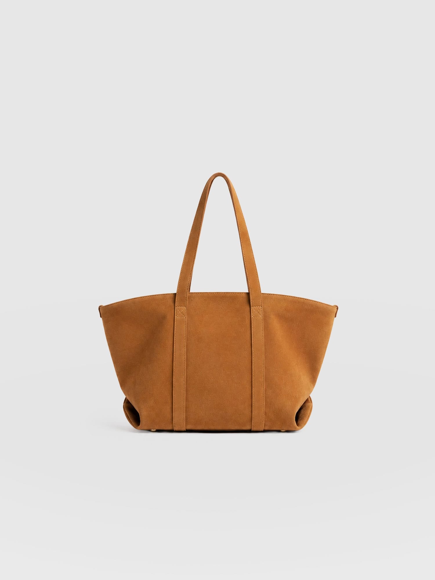 Kara Shopper Bag - Tan Suede