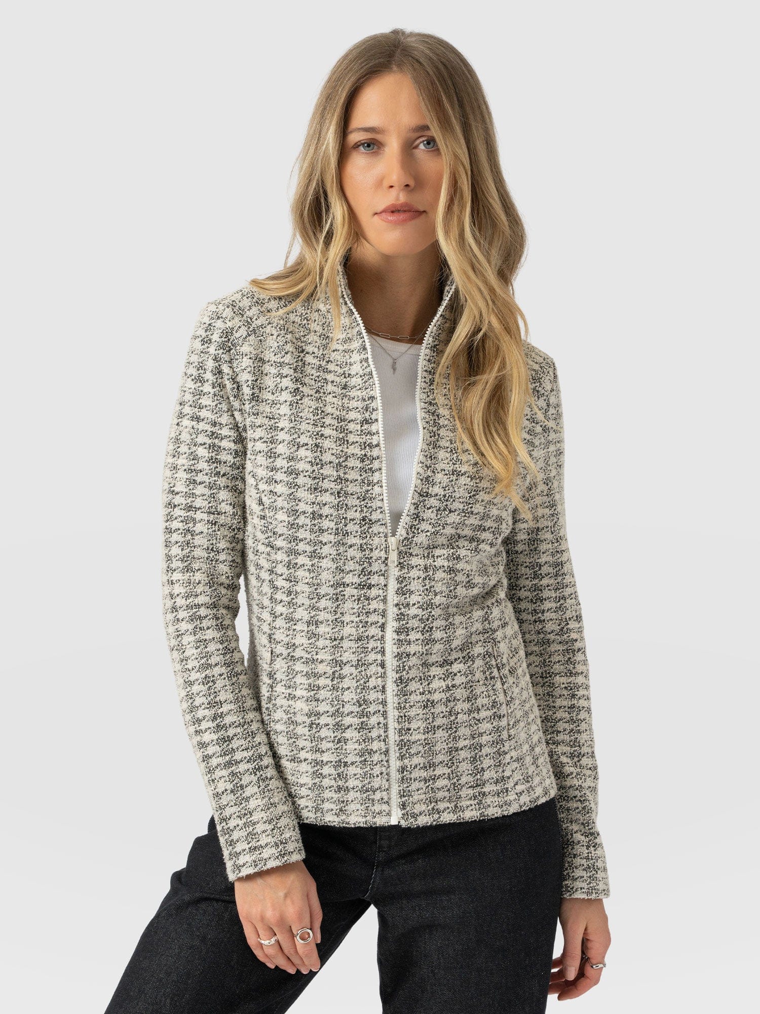 Keller Jacket - Cream Boucle - Women's Jackets | Saint + Sofia® UK