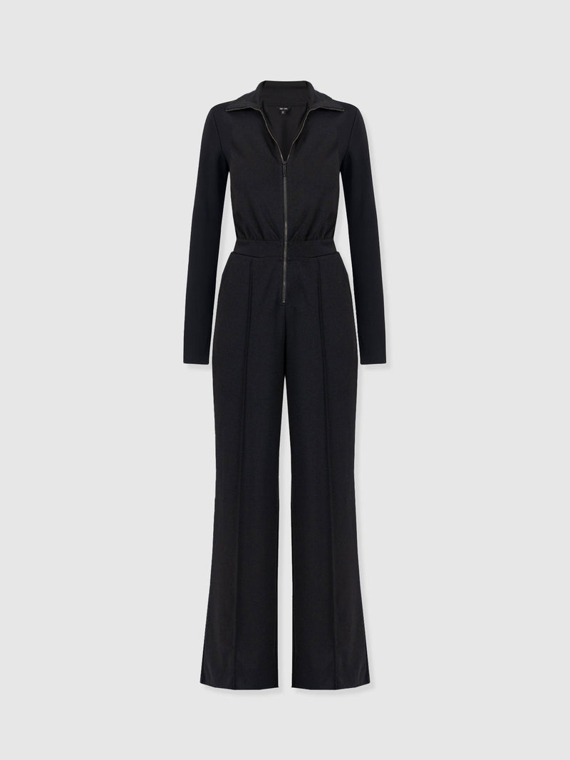 Keller Long Sleeve Jumpsuit - Black - Women's Jumpsuits | Saint + Sofia® UK