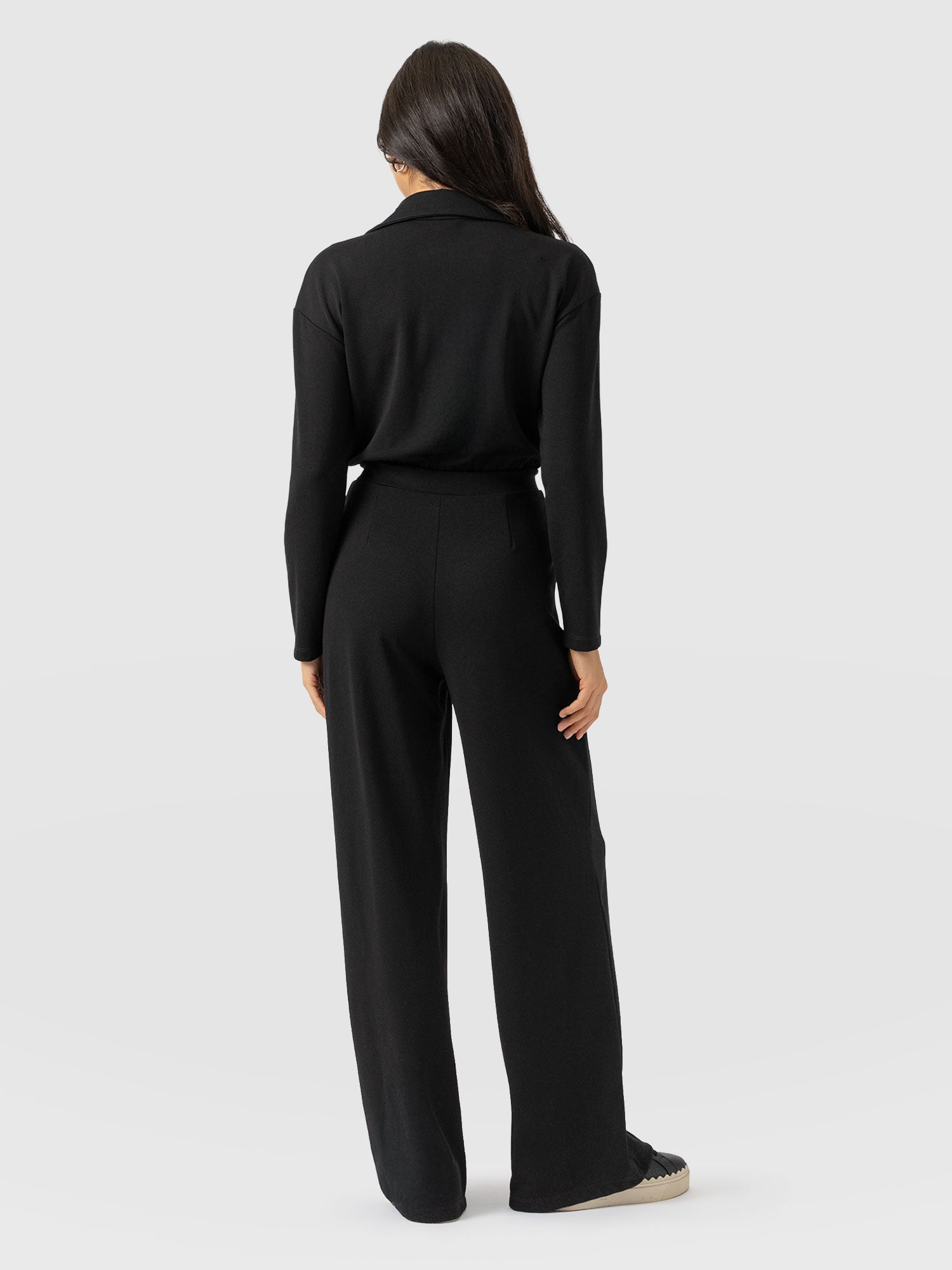 Keller Long Sleeve Jumpsuit - Black - Women's Jumpsuits | Saint + Sofia® UK