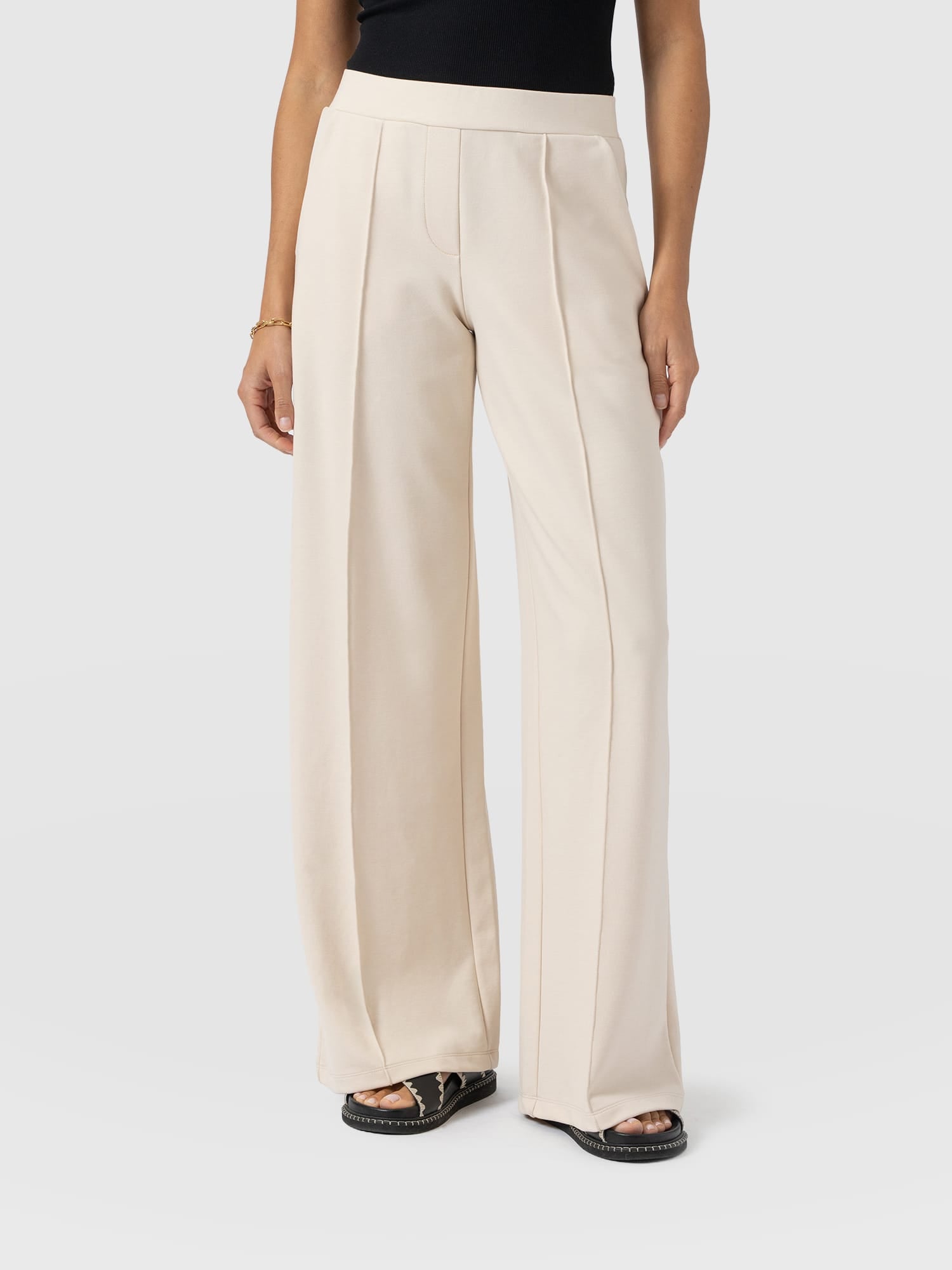 Keller Wide Leg Pant - Cream
