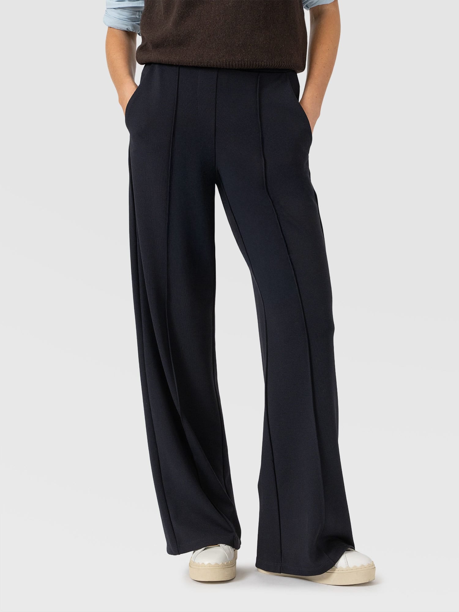 Keller Wide Leg Pant - Navy