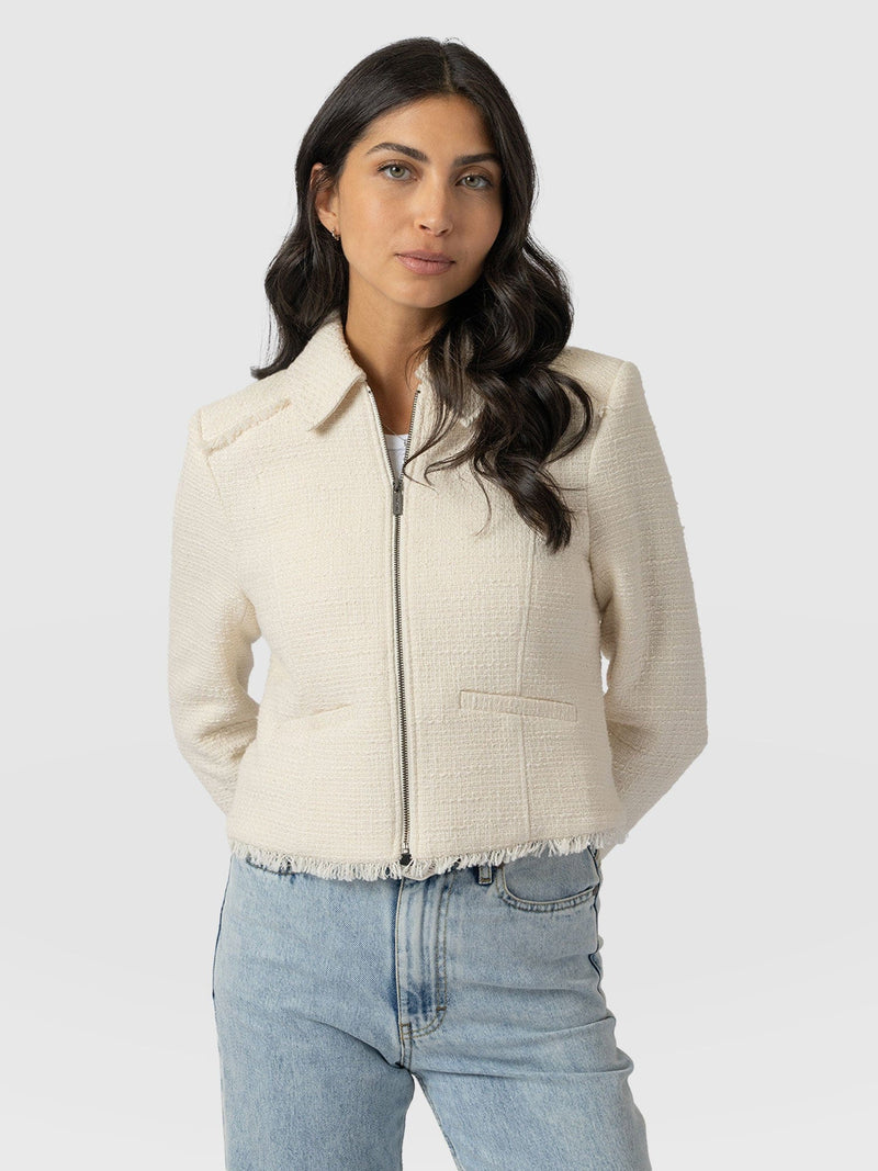 Kinley Jacket Cream - Women's Jackets | Saint + Sofia® UK