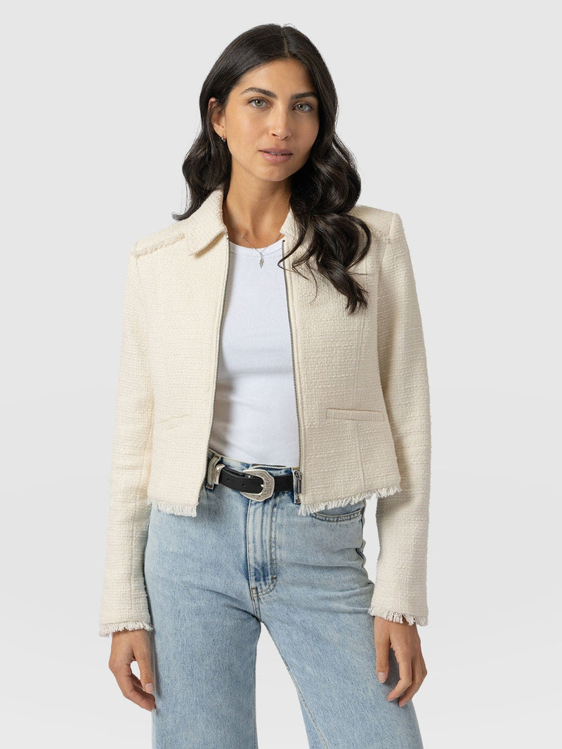 Kinley Jacket Cream - Women's Jackets | Saint + Sofia® UK