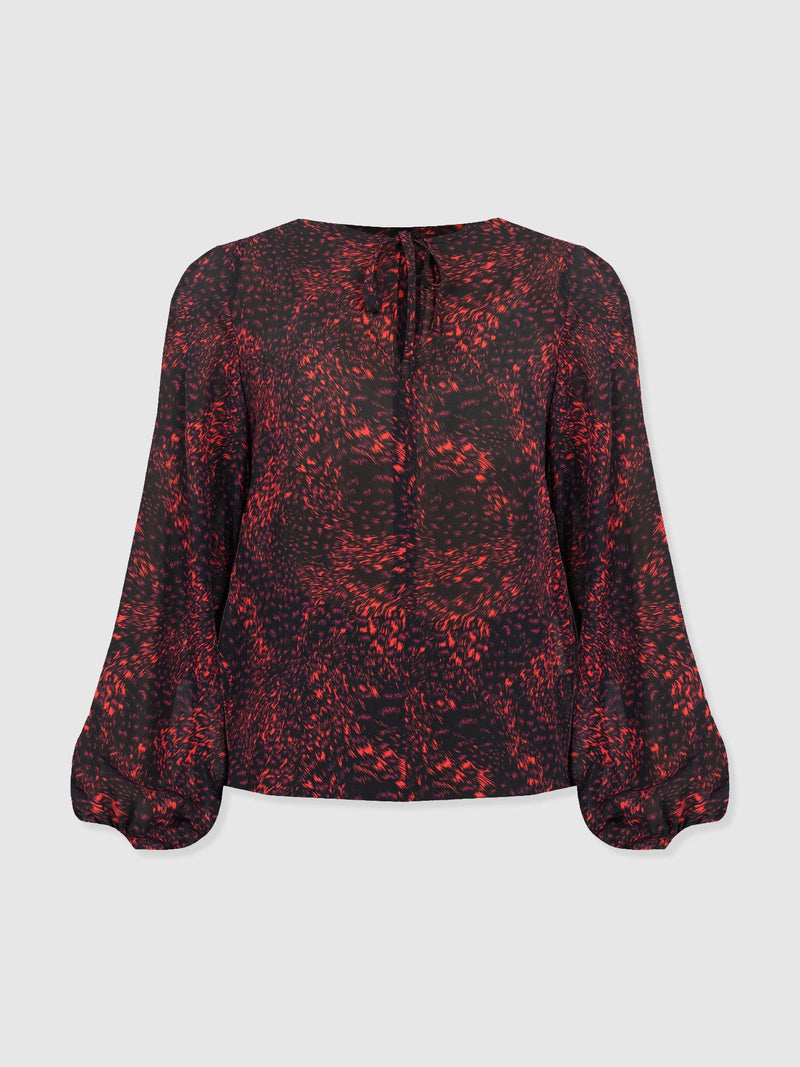 Kristen Blouse - Red Fade Spot - Women's Blouses | Saint + Sofia® UK