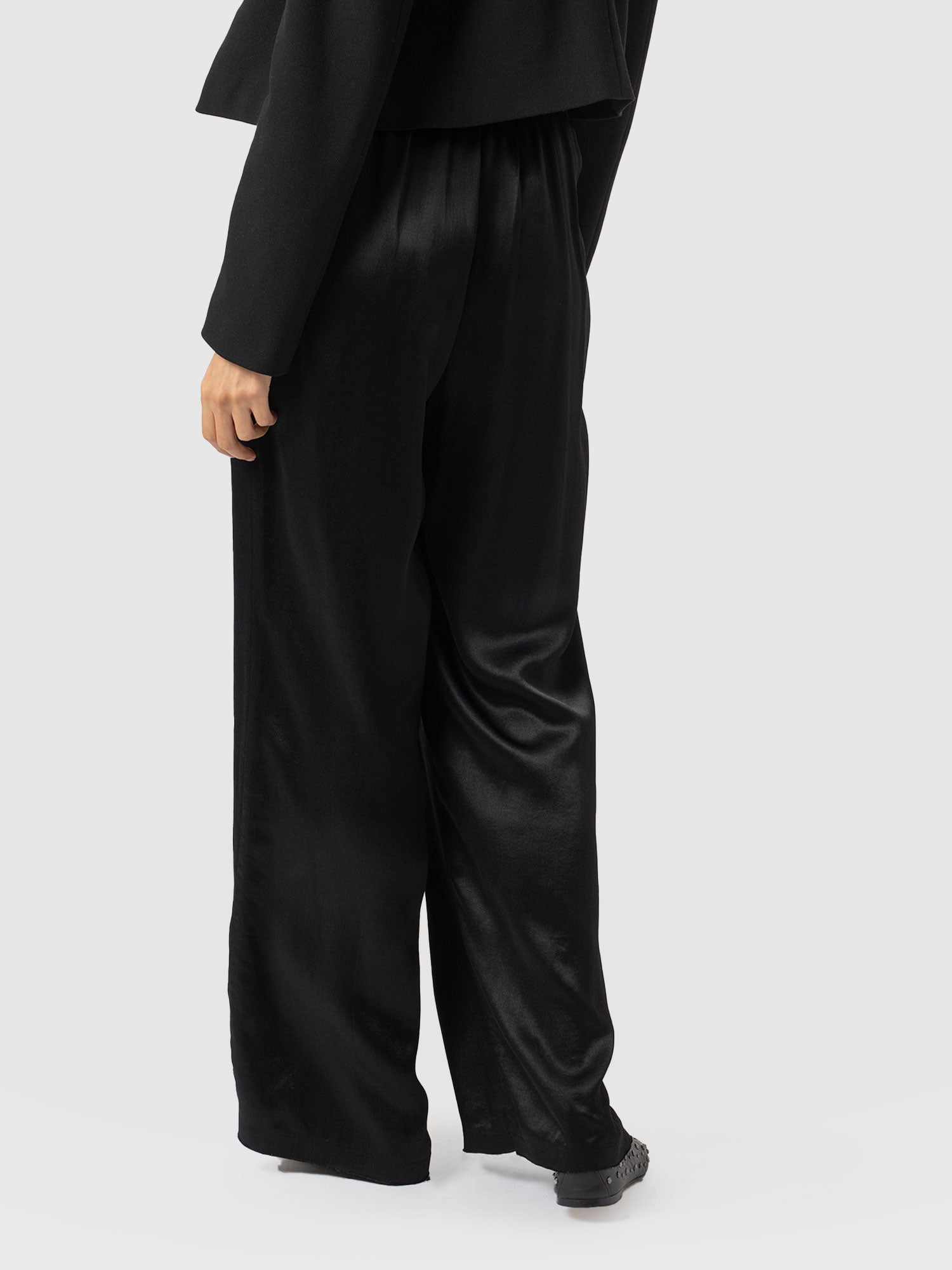 Langley Wide Leg Pant Black - Women's Trousers | Saint + Sofia® UK