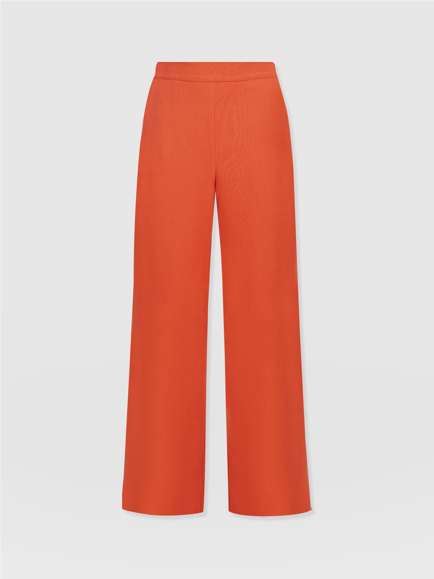 Corinne Wide Leg Linen Pant - Burnt Orange - Women's Trousers | Saint and Sofia® UK
