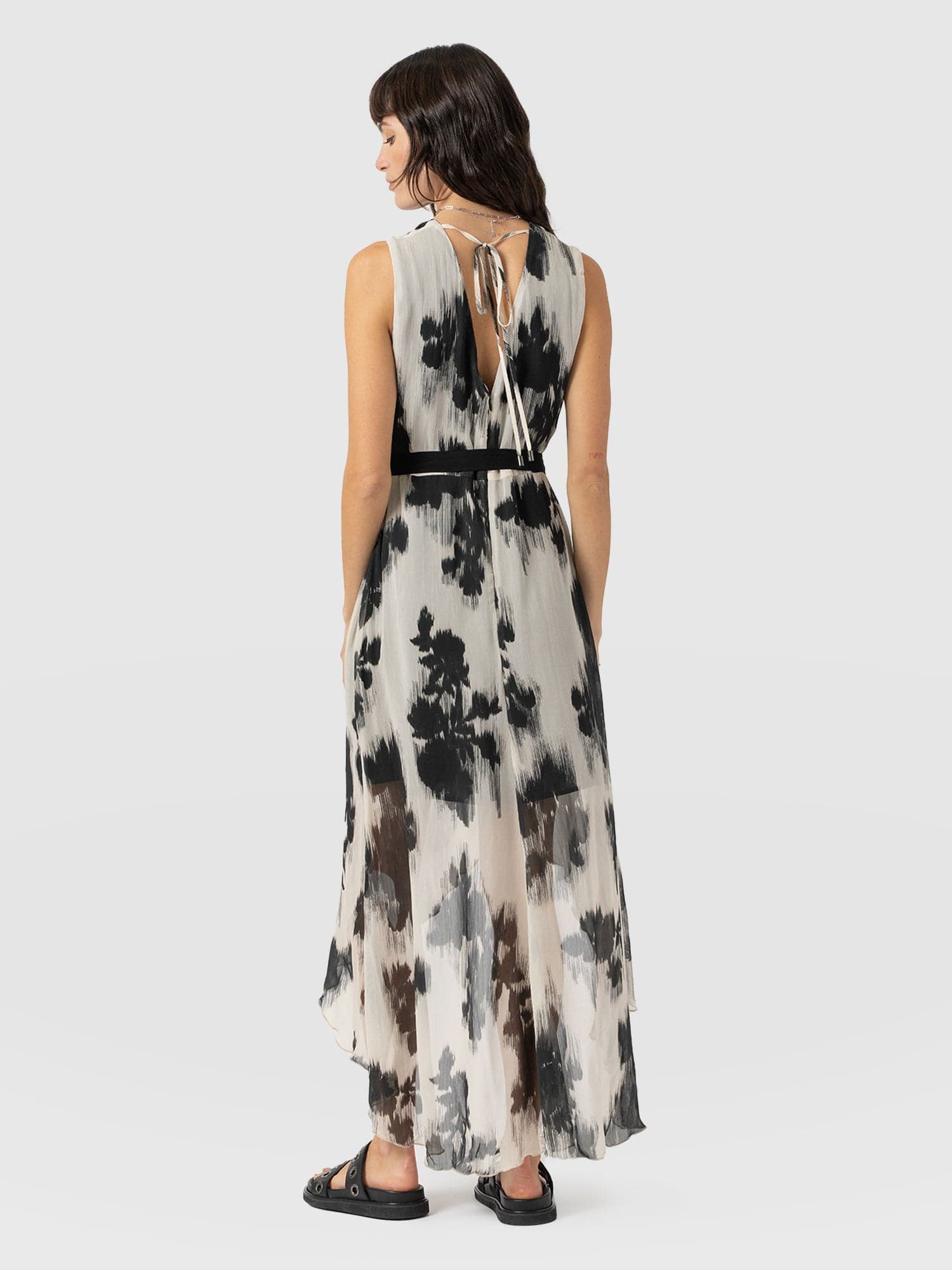Lexi High Low Dress - White Fade Floral - Women's Dresses | Saint + Sofia® UK