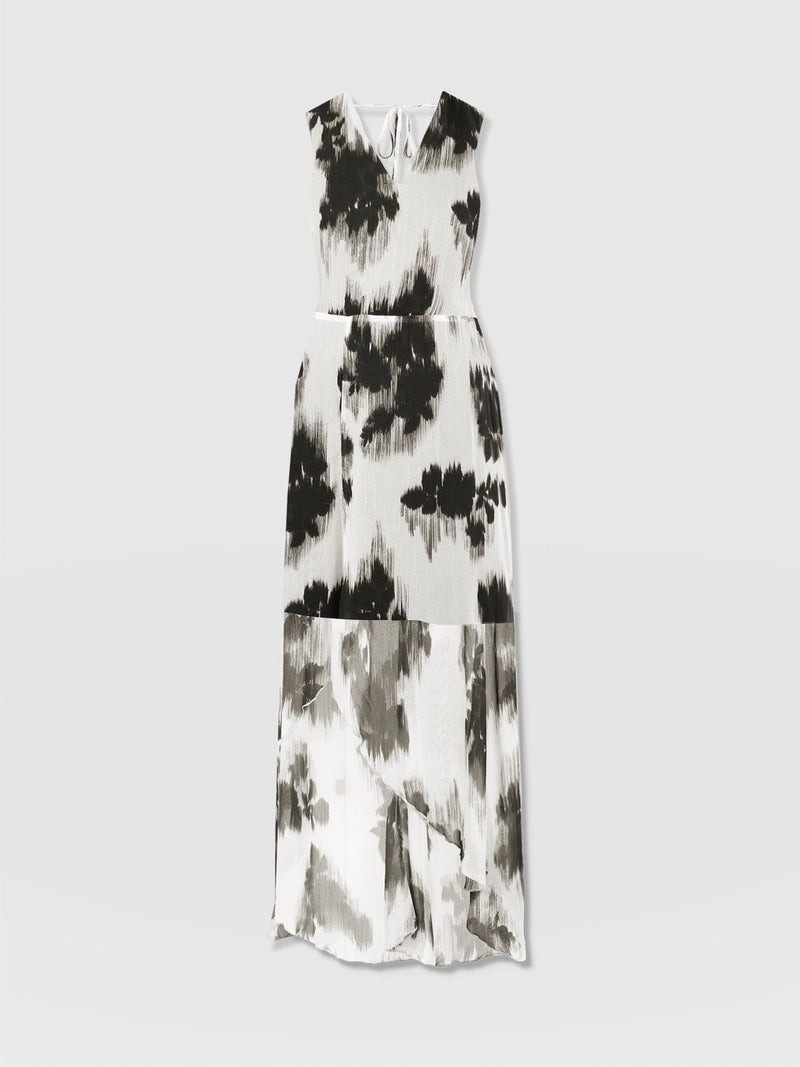 Lexi High Low Dress - White Fade Floral