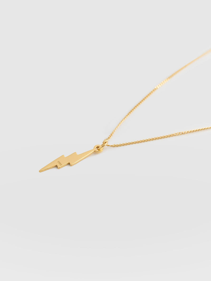 Lightning Bolt Pendant Necklace Gold - Women's Necklaces | Saint + Sofia® UK
