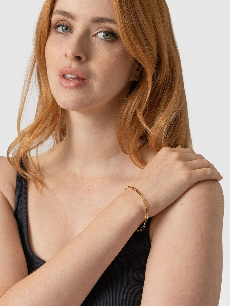 Link Chain Bracelet Gold - Women's Jewellery | Saint + Sofia® UK