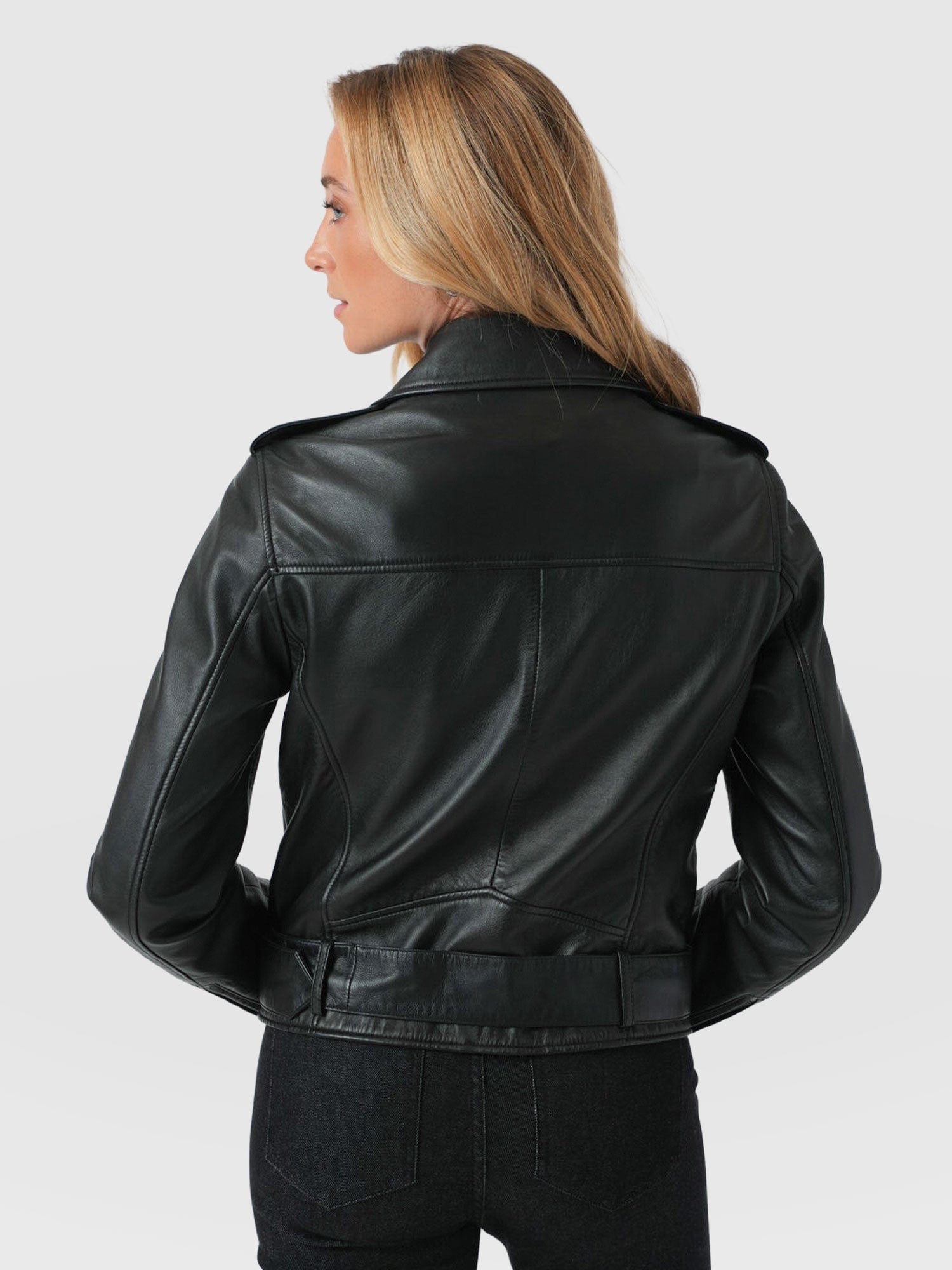 Luther Leather Jacket Black - Women's Leather Jacket | Saint + Sofia® UK