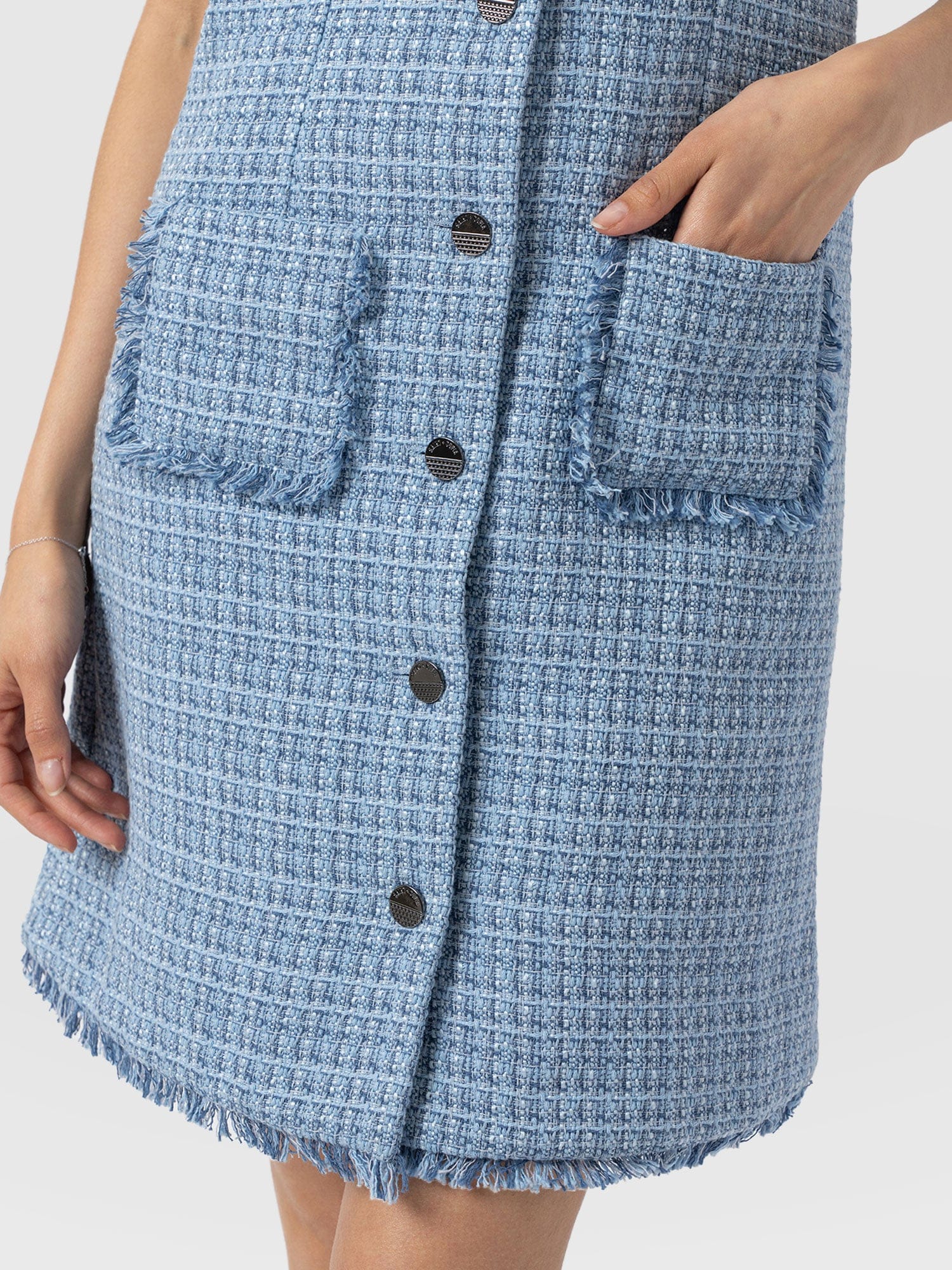 Luther Mini Dress Pale Blue - Women's Dresses | Saint + Sofia® UK