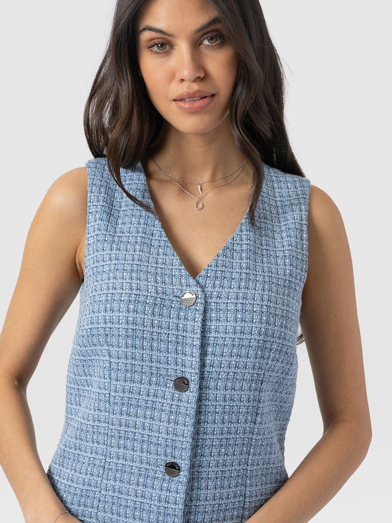 Luther Mini Dress Pale Blue - Women's Dresses | Saint + Sofia® UK