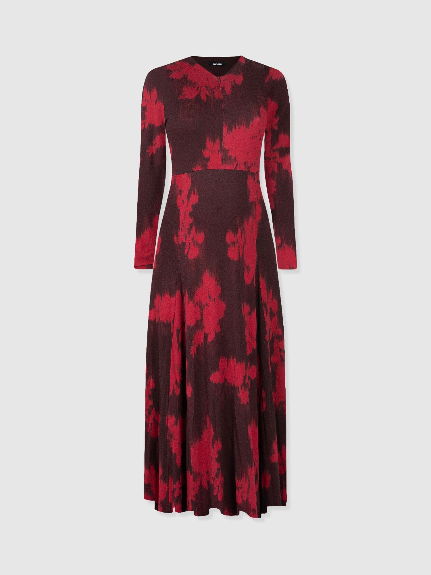 Macie Zip Up Dress - Pink Fade Floral - Women's Dresses | Saint and Sofia® UK