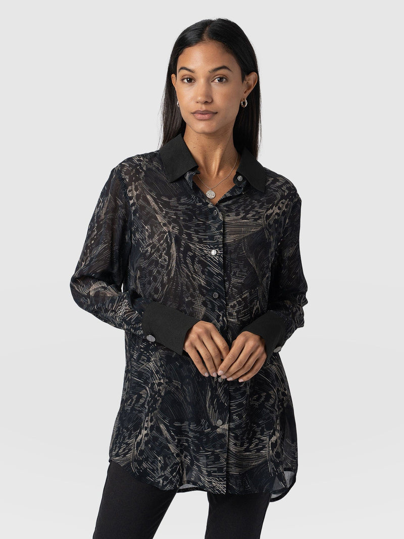 Madison Shirt Spot Feather - Women's Shirts | Saint + Sofia® UK