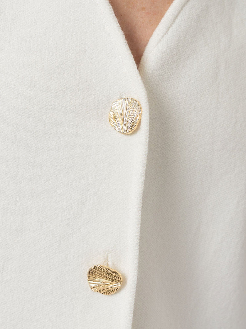 Maeva Knit Waistcoat - Cream - Women's Jumpers | Saint + Sofia® UK