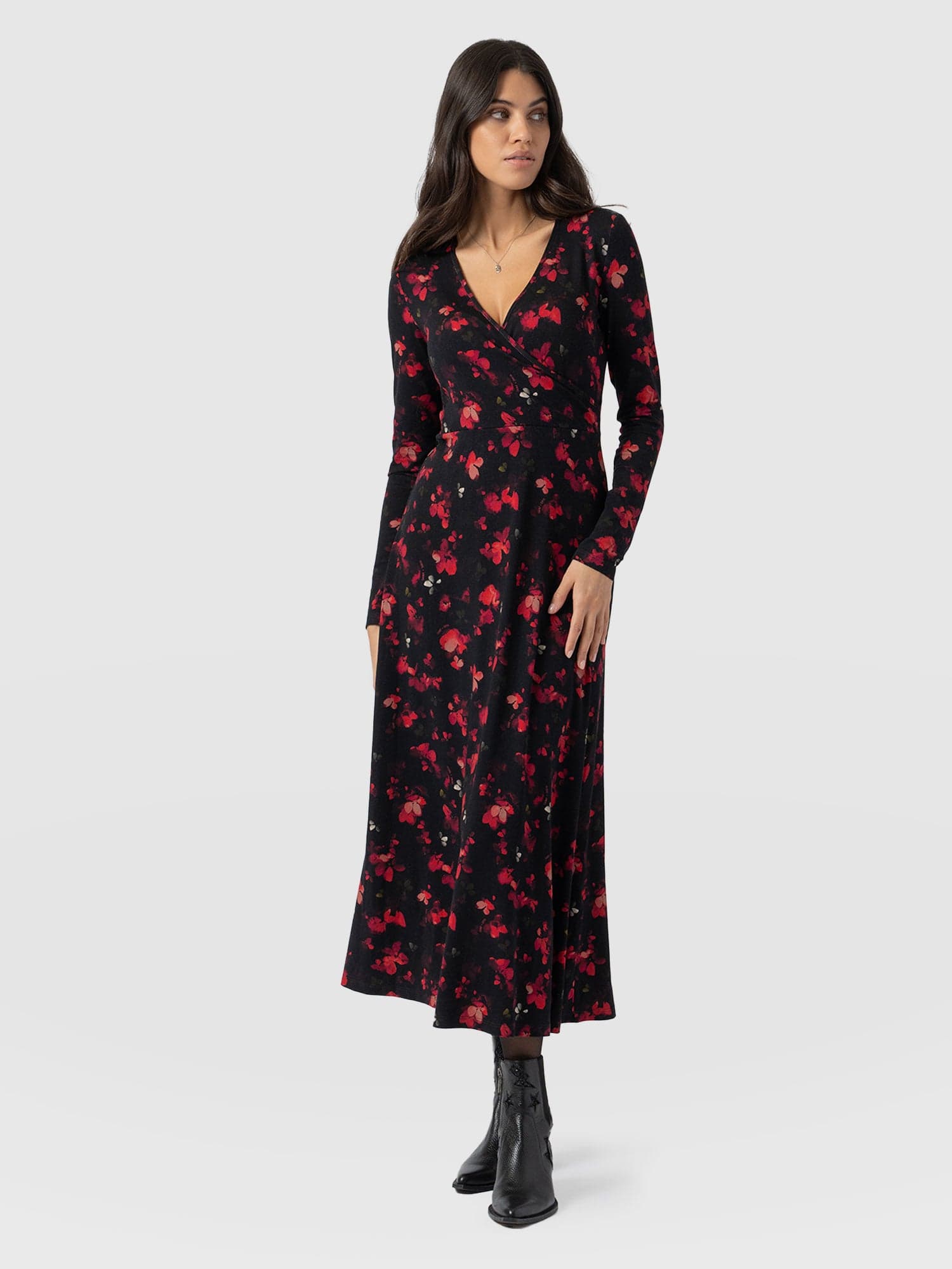 Maggie Wrap Midi Dress Pink Aurora - Women's Dresses | Saint + Sofia® UK