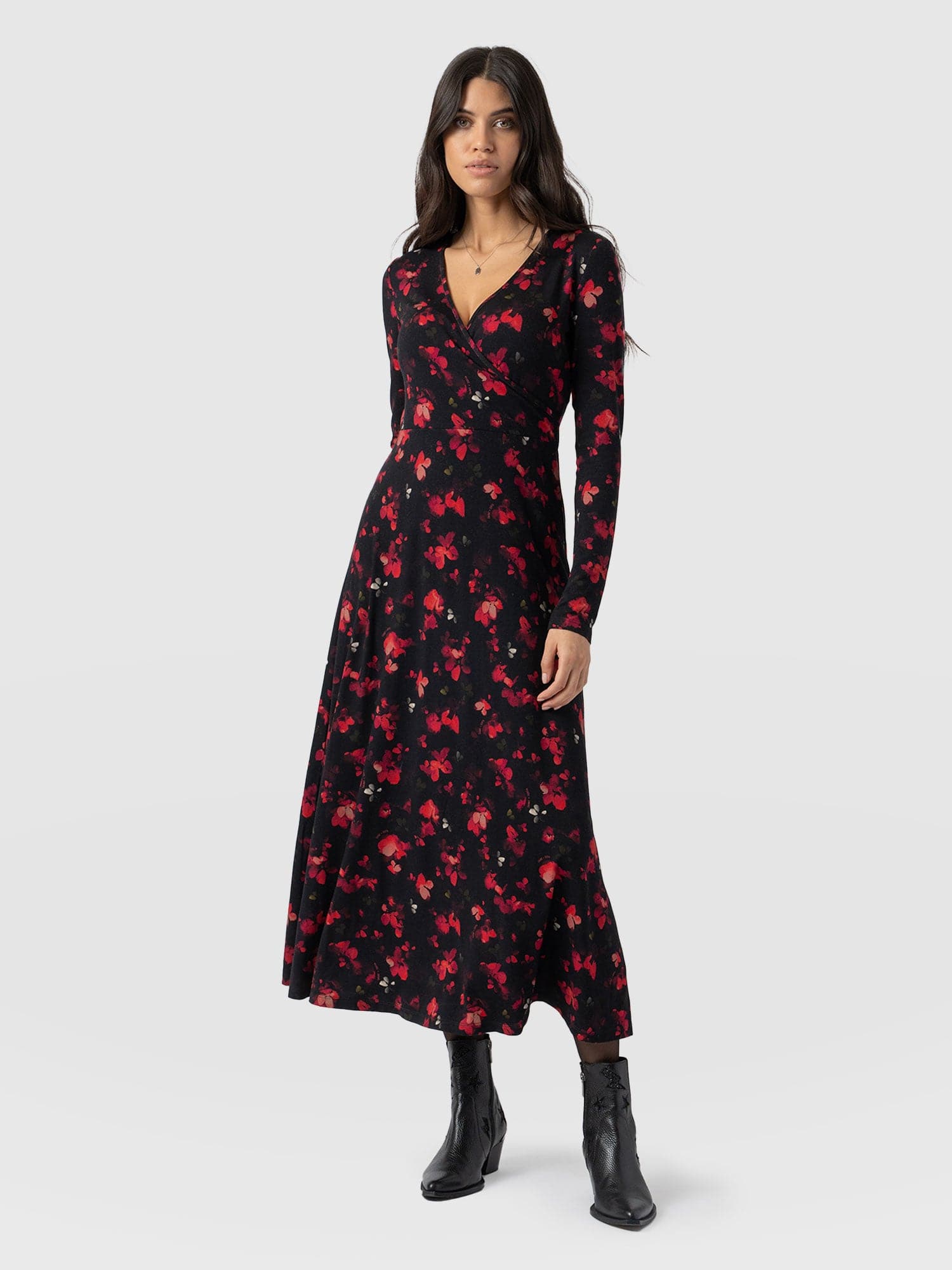 Maggie Wrap Midi Dress Pink Aurora - Women's Dresses | Saint + Sofia® UK