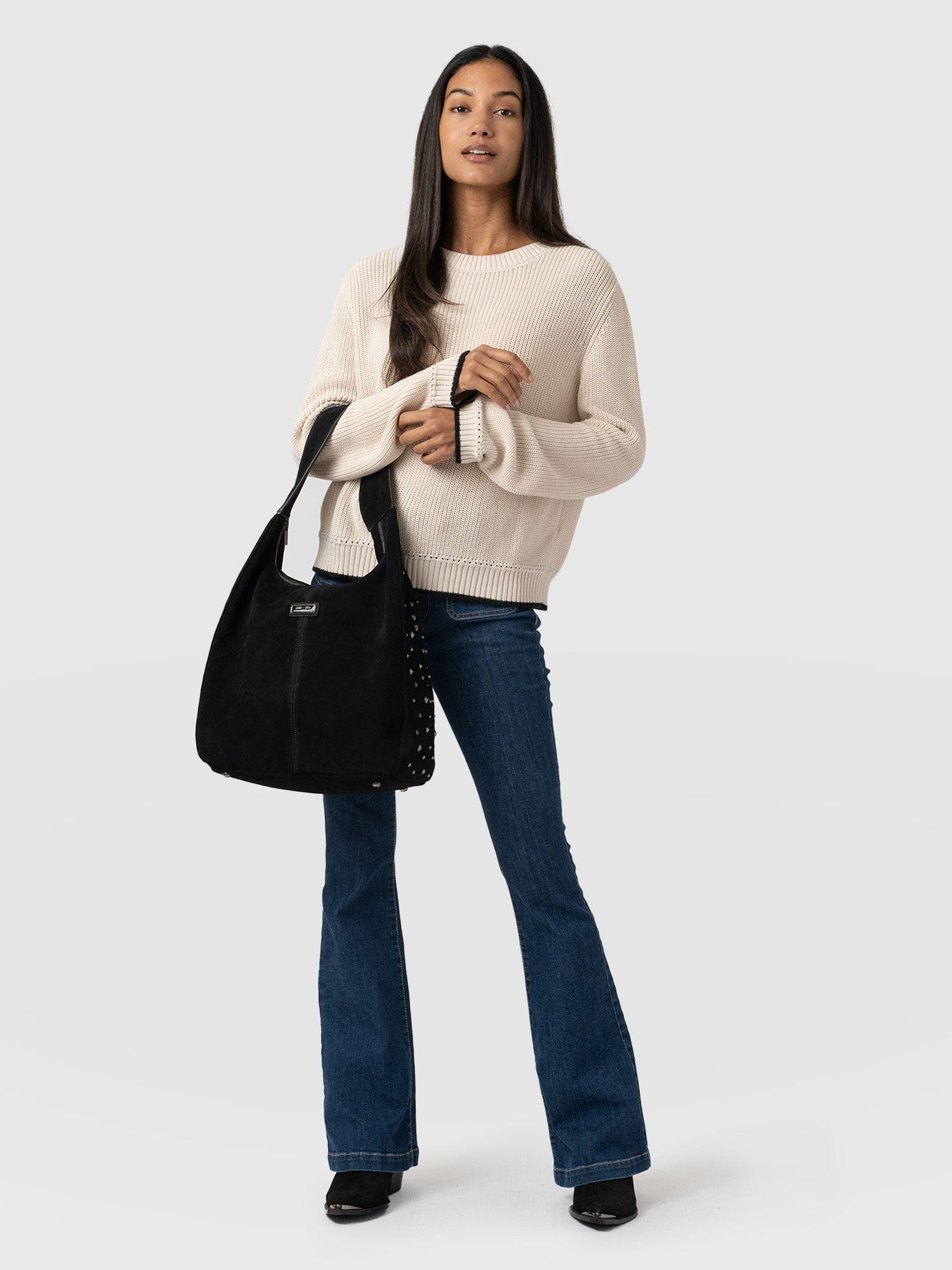 Margot Hobo Shoulder Bag Black - Women's Bags | Saint and Sofia® UK