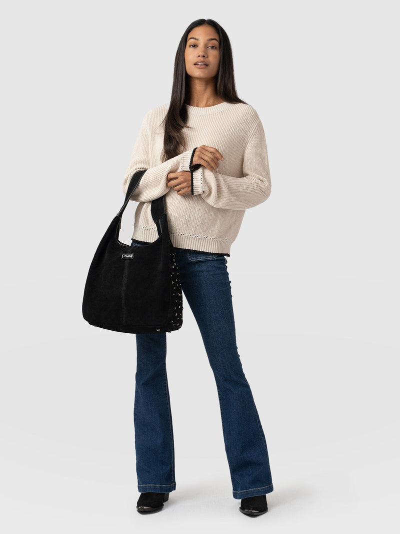 Margot Hobo Shoulder Bag Black - Women's Bags | Saint + Sofia® UK