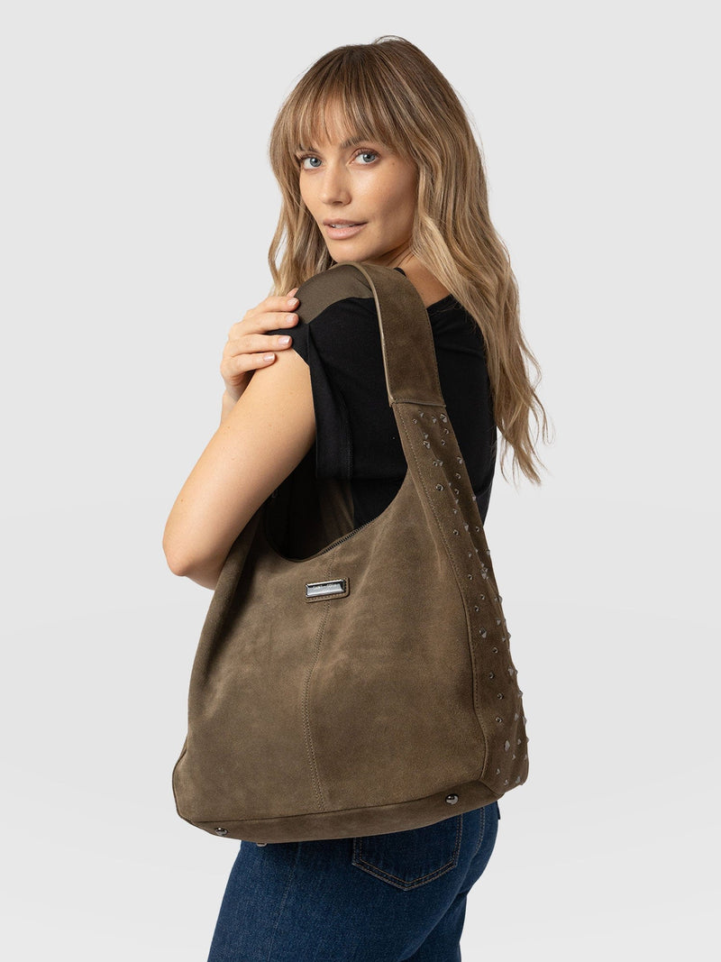 Margot Hobo Shoulder Bag Khaki - Women's Bags | Saint + Sofia® UK