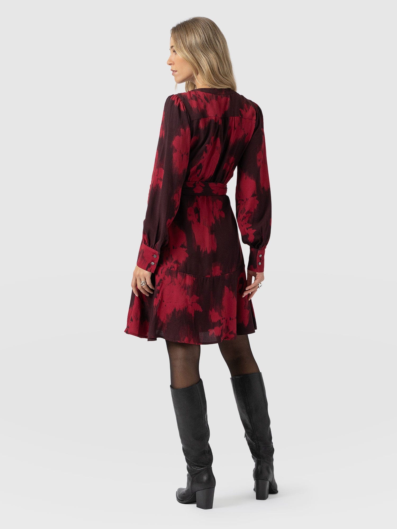 Mini Adaline Zip Up Dress - Pink Fade Floral - Women's Dresses | Saint and Sofia® UK