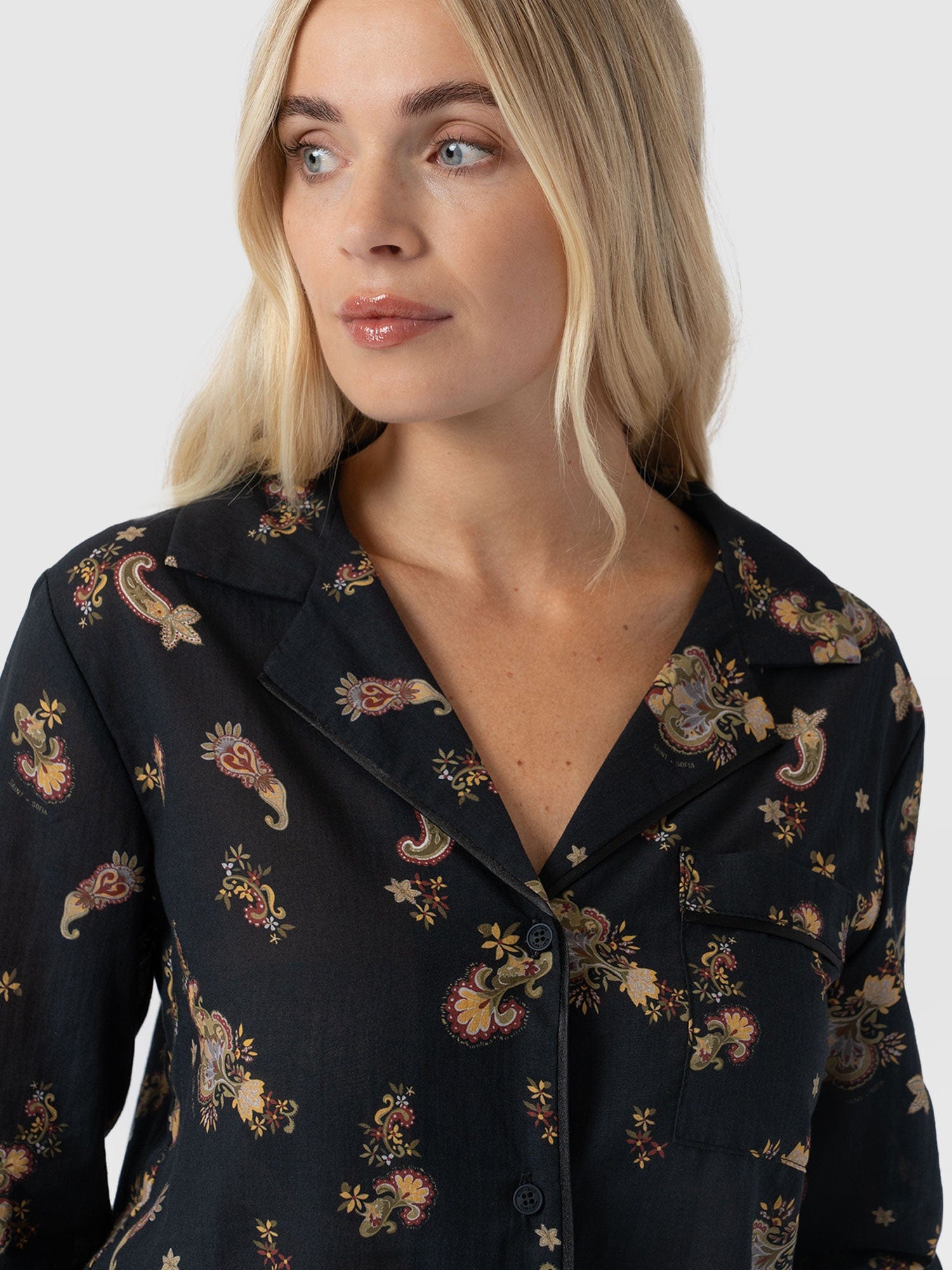 Norah Loungewear Set Black - Women's Shirts | Saint + Sofia® UK