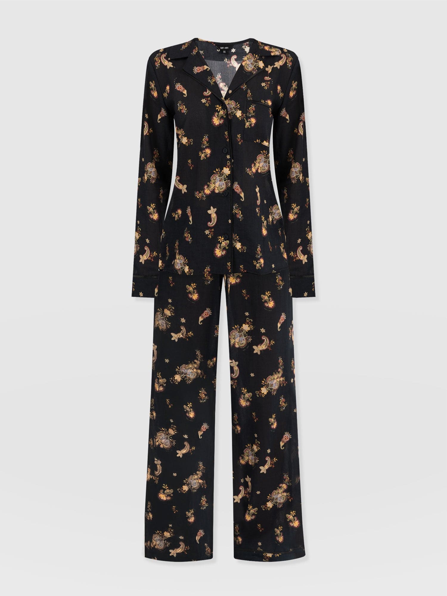 Norah Loungewear Set Black - Women's Shirts | Saint + Sofia® UK