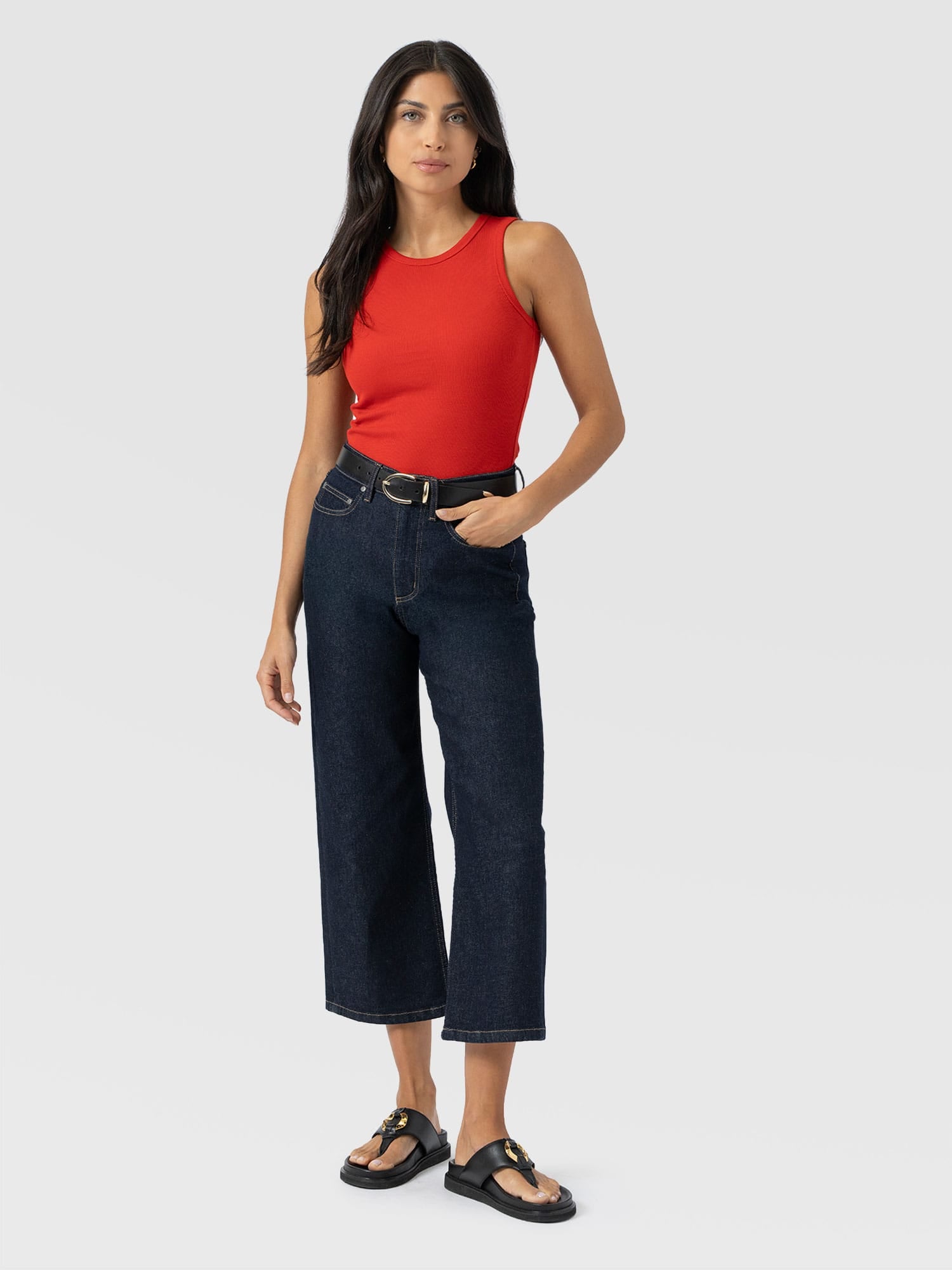 Nova Racer Vest - Burnt Orange - Women's T-shirts | Saint + Sofia® UK