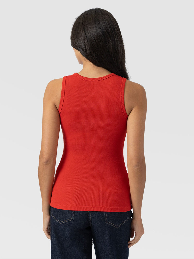 Nova Racer Vest - Burnt Orange - Women's T-shirts | Saint + Sofia® UK