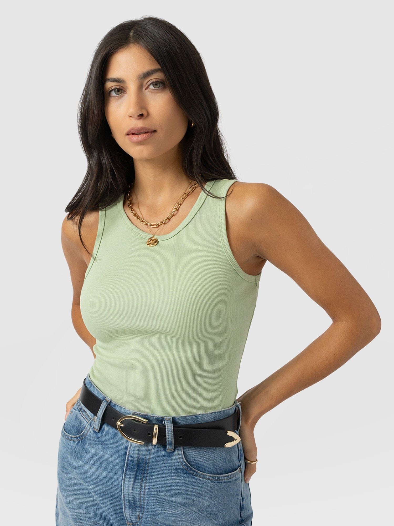 Nova Racer Vest - Mint - Women's T-shirts | Saint and Sofia® UK
