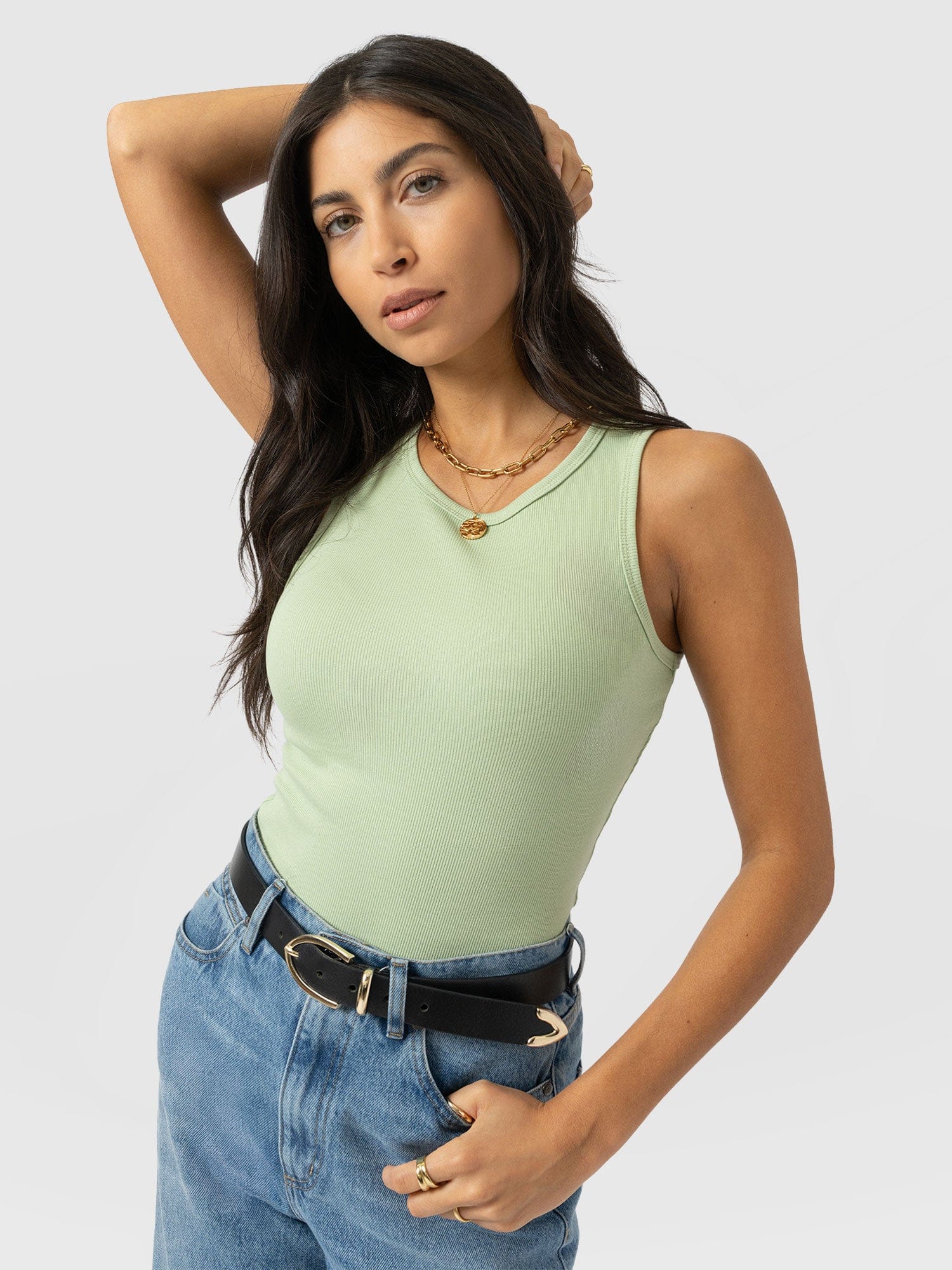 Nova Racer Vest - Mint - Women's T-shirts | Saint and Sofia® UK